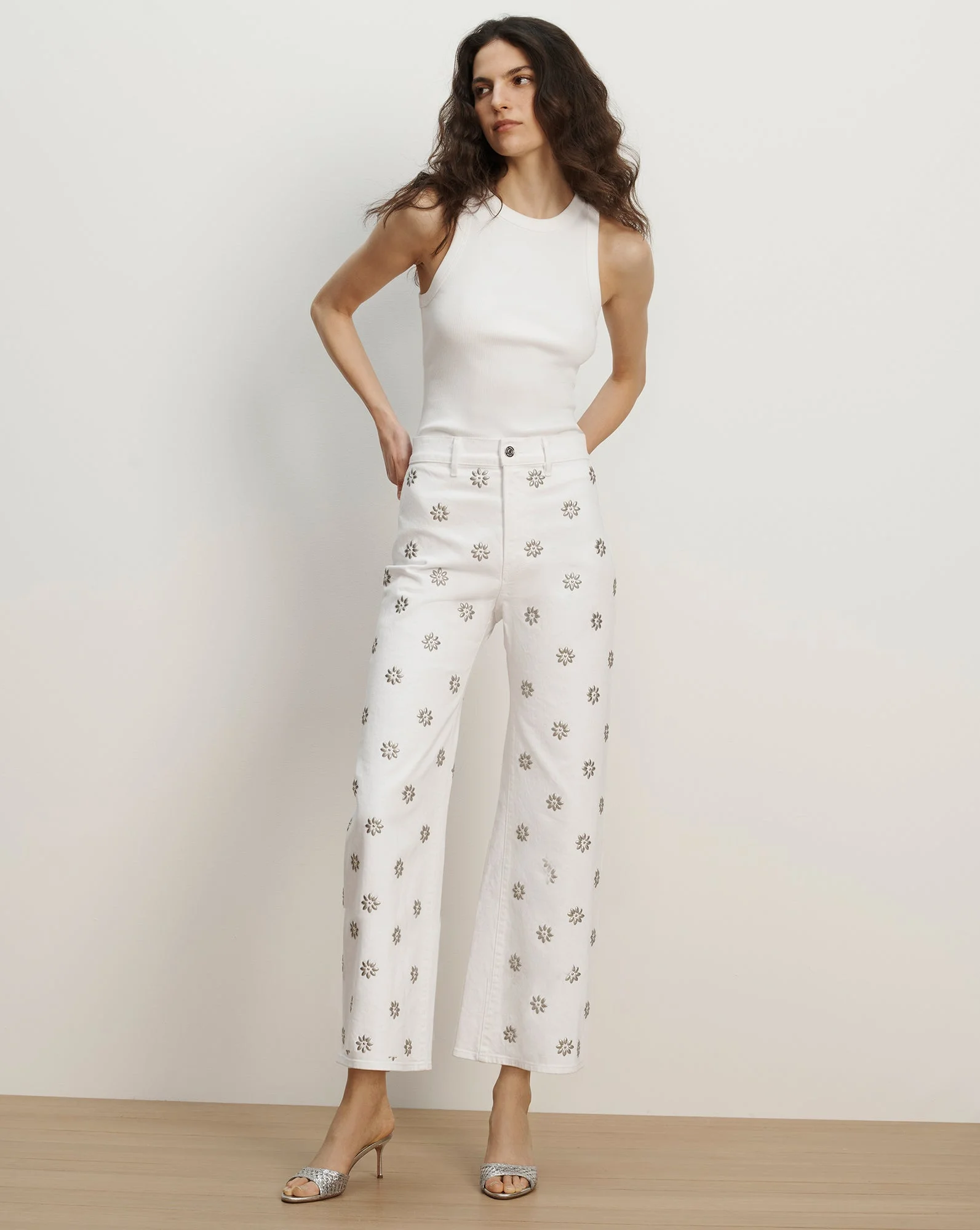 GRANT STUDDED WIDE-LEG JEAN - 1