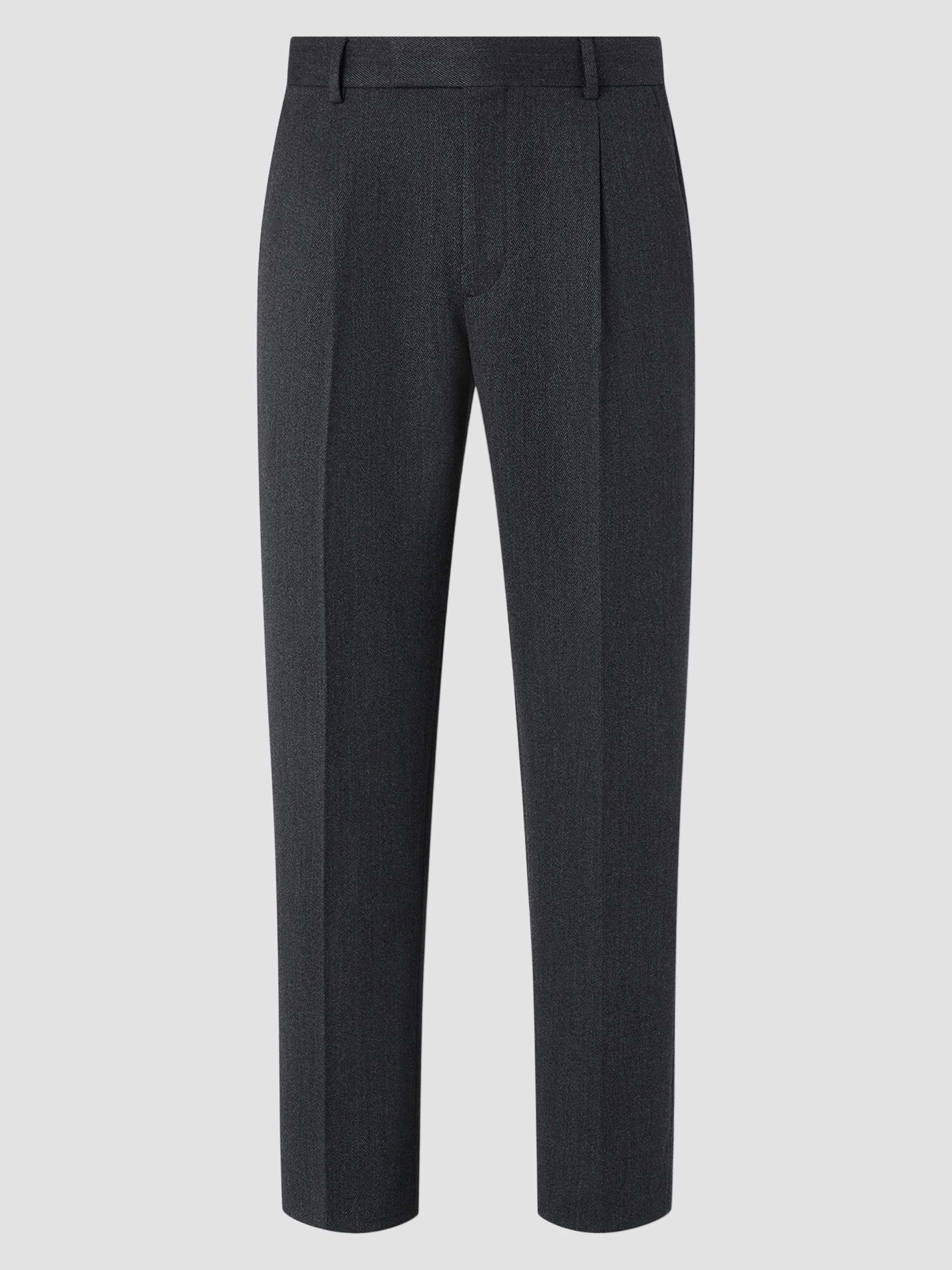 Men's Wool and Cashmere Pants - Dark Grey - 1