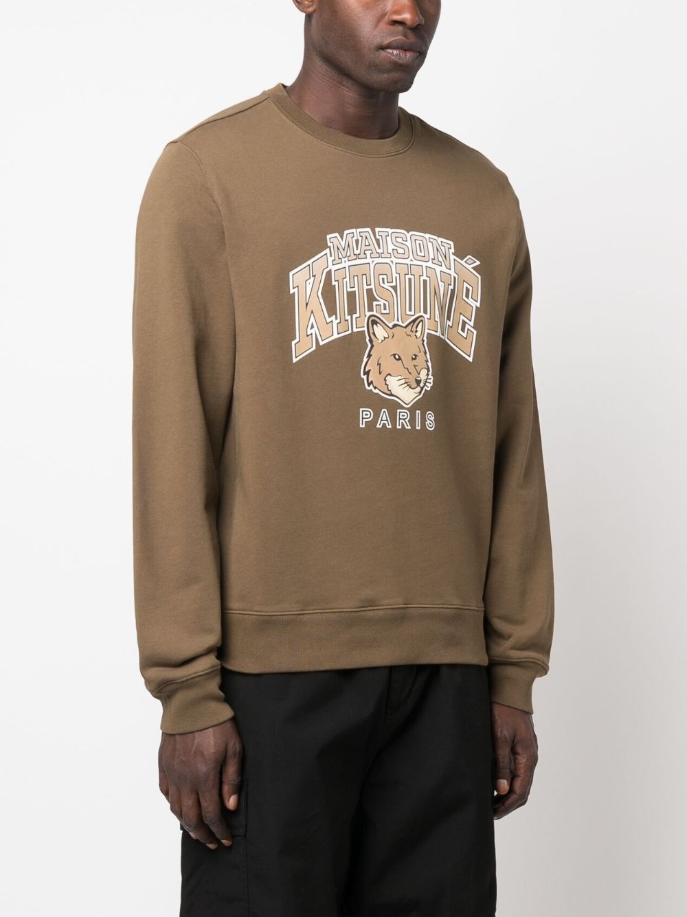 logo-print cotton sweatshirt - 3