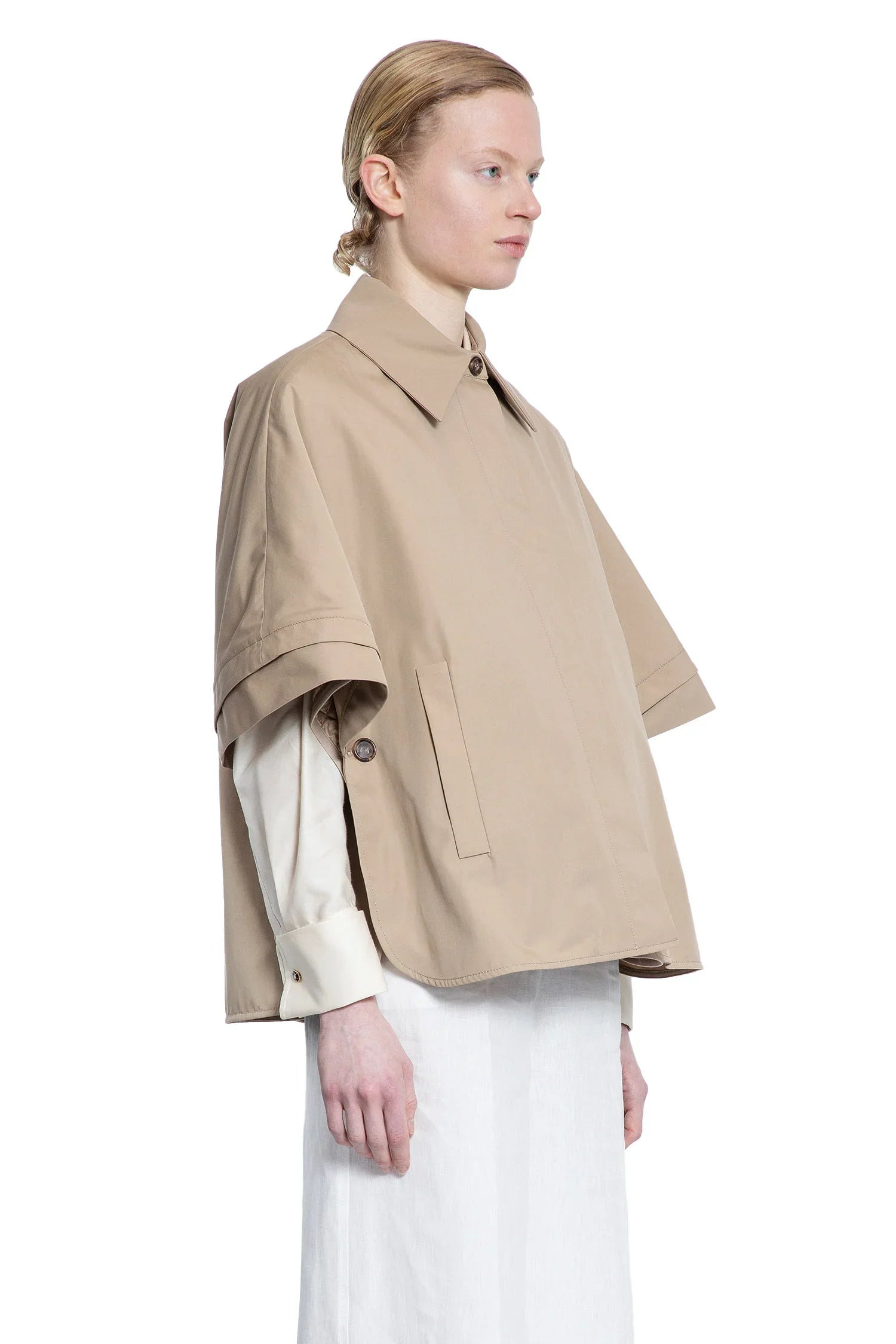 Water-Repellent-Gabardine-Cape - 2