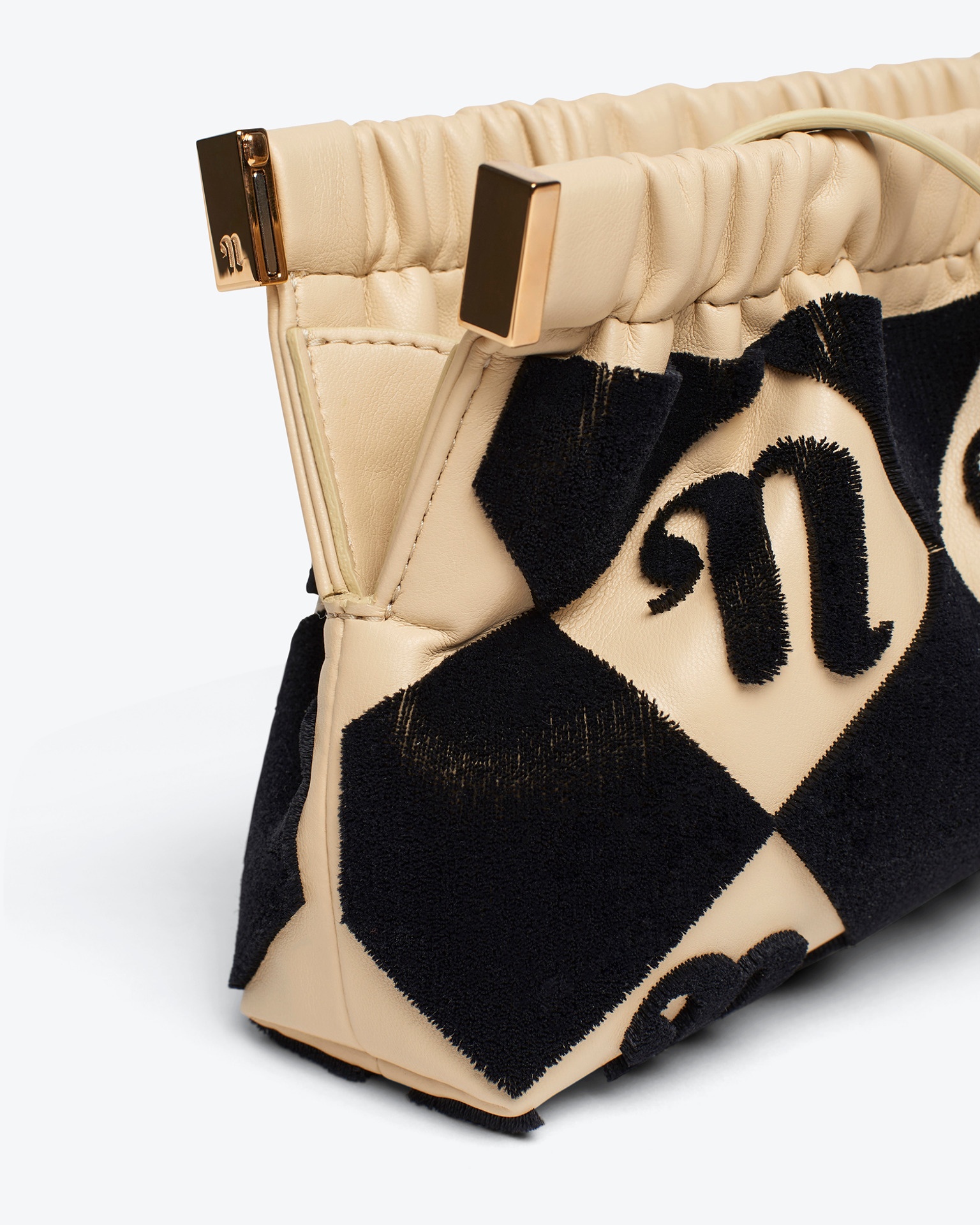 THE BAR CLUTCH MINI - Tufted alt-nappa clutch - Diamond check - 3