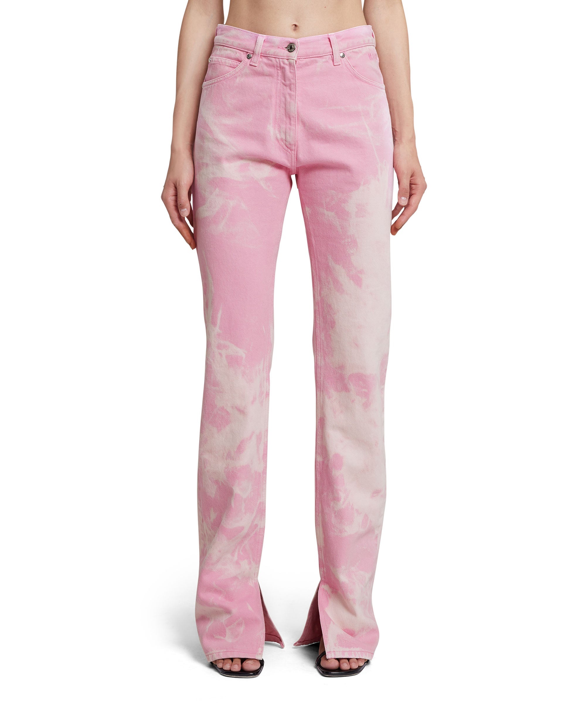 Bull cotton pants with marbleized tie-dye treatment - 2