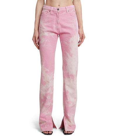 MSGM Bull cotton pants with marbleized tie-dye treatment outlook