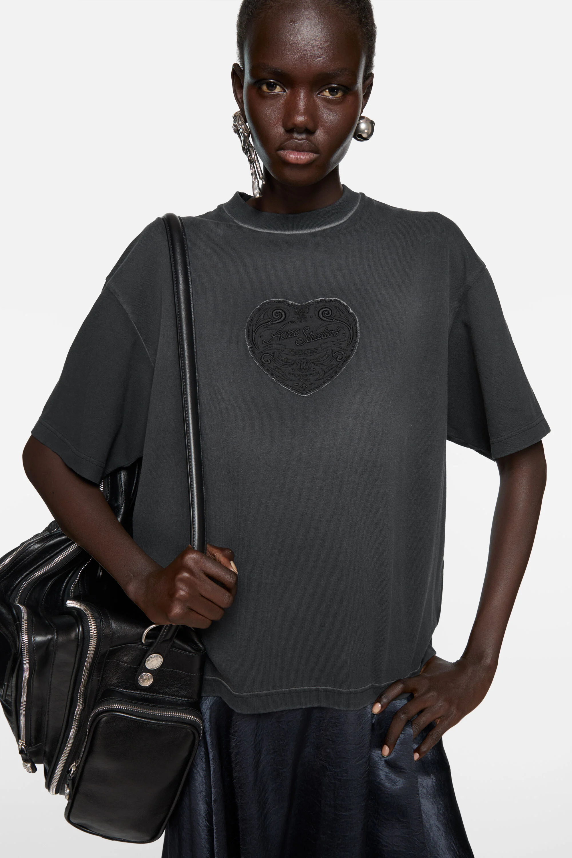 Logo t-shirt - Faded black - 4