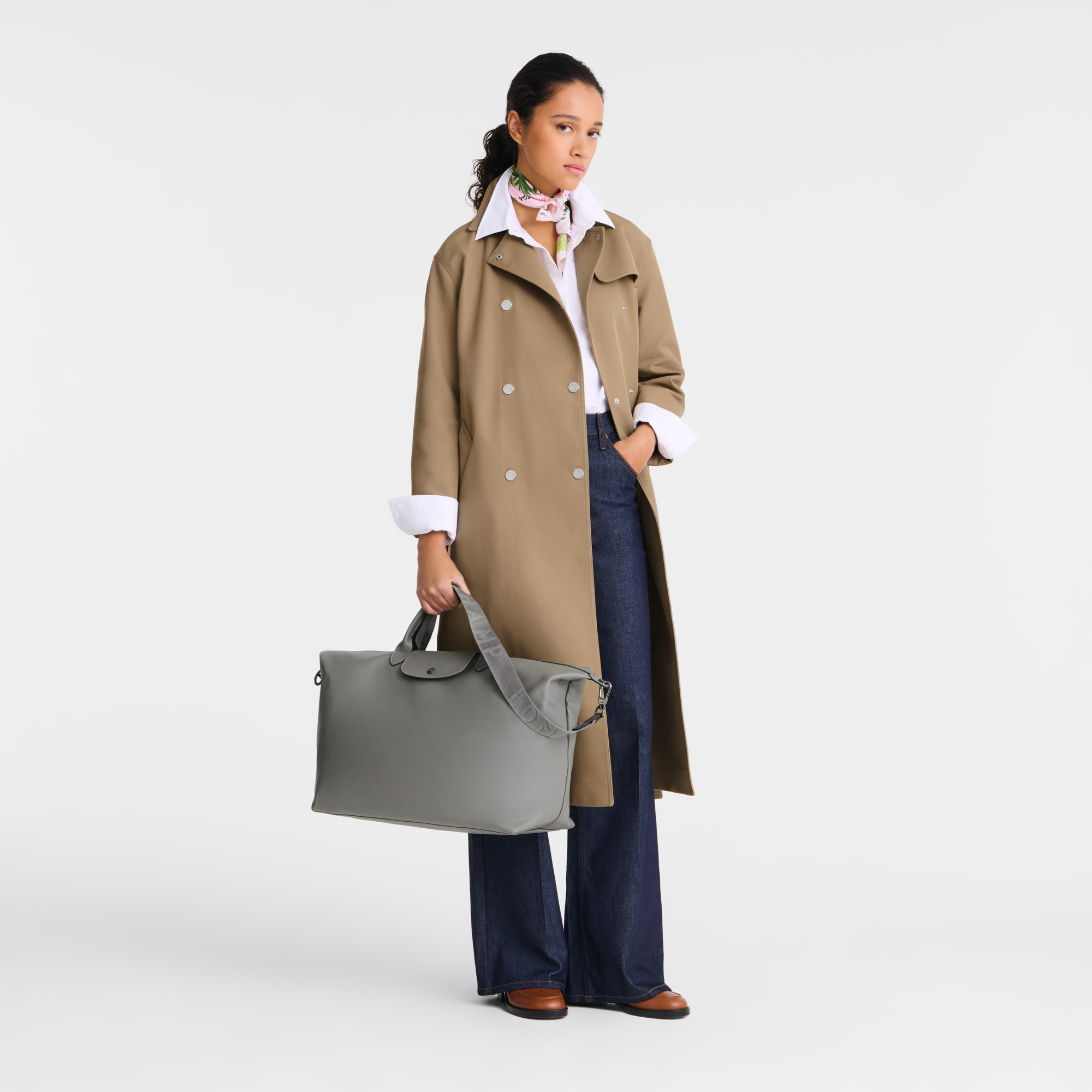 Le Pliage Xtra S Travel bag Turtledove - Leather - 2
