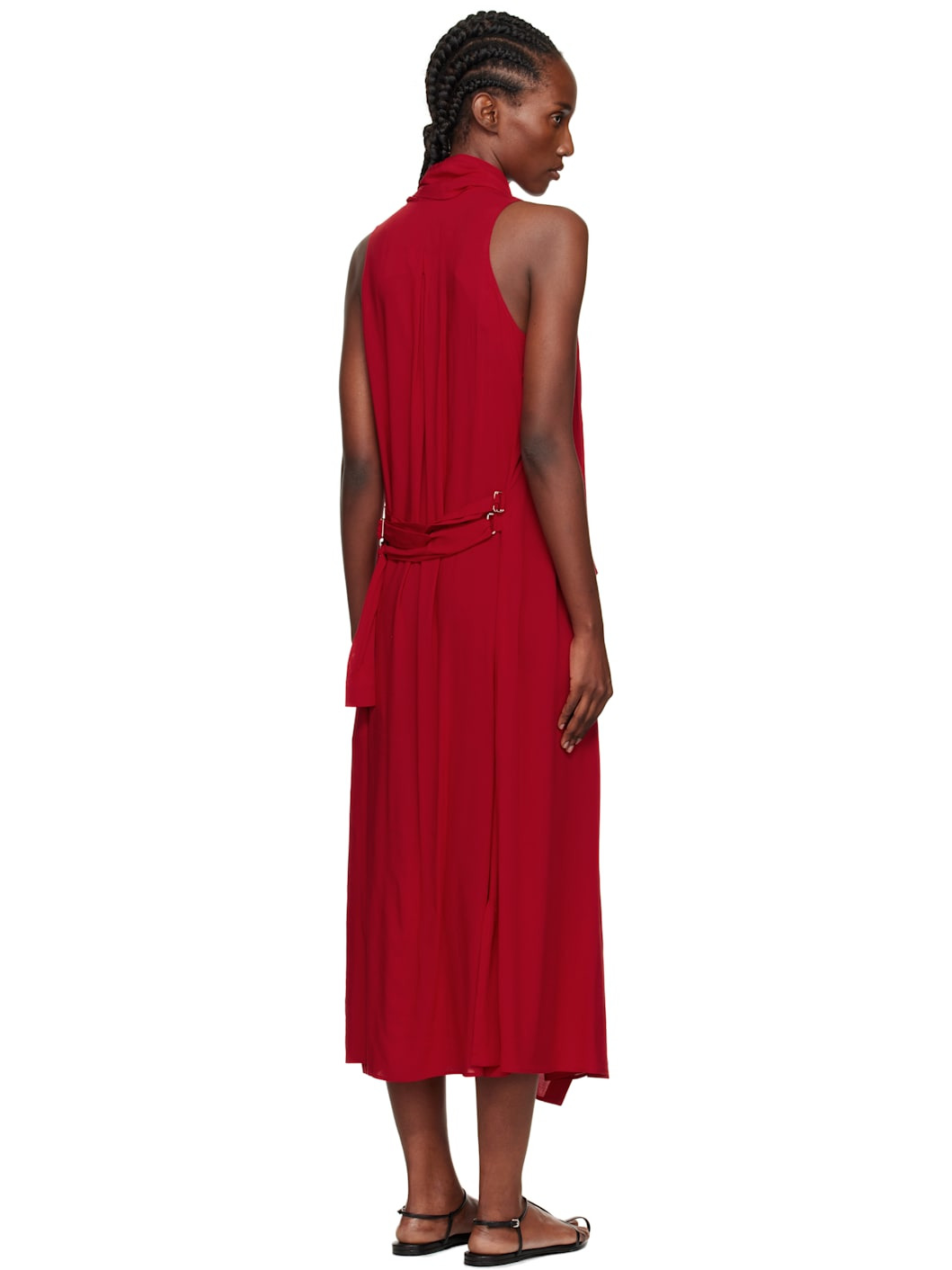 Red Lawn Long Draped Sleeveless Maxi Dress - 3