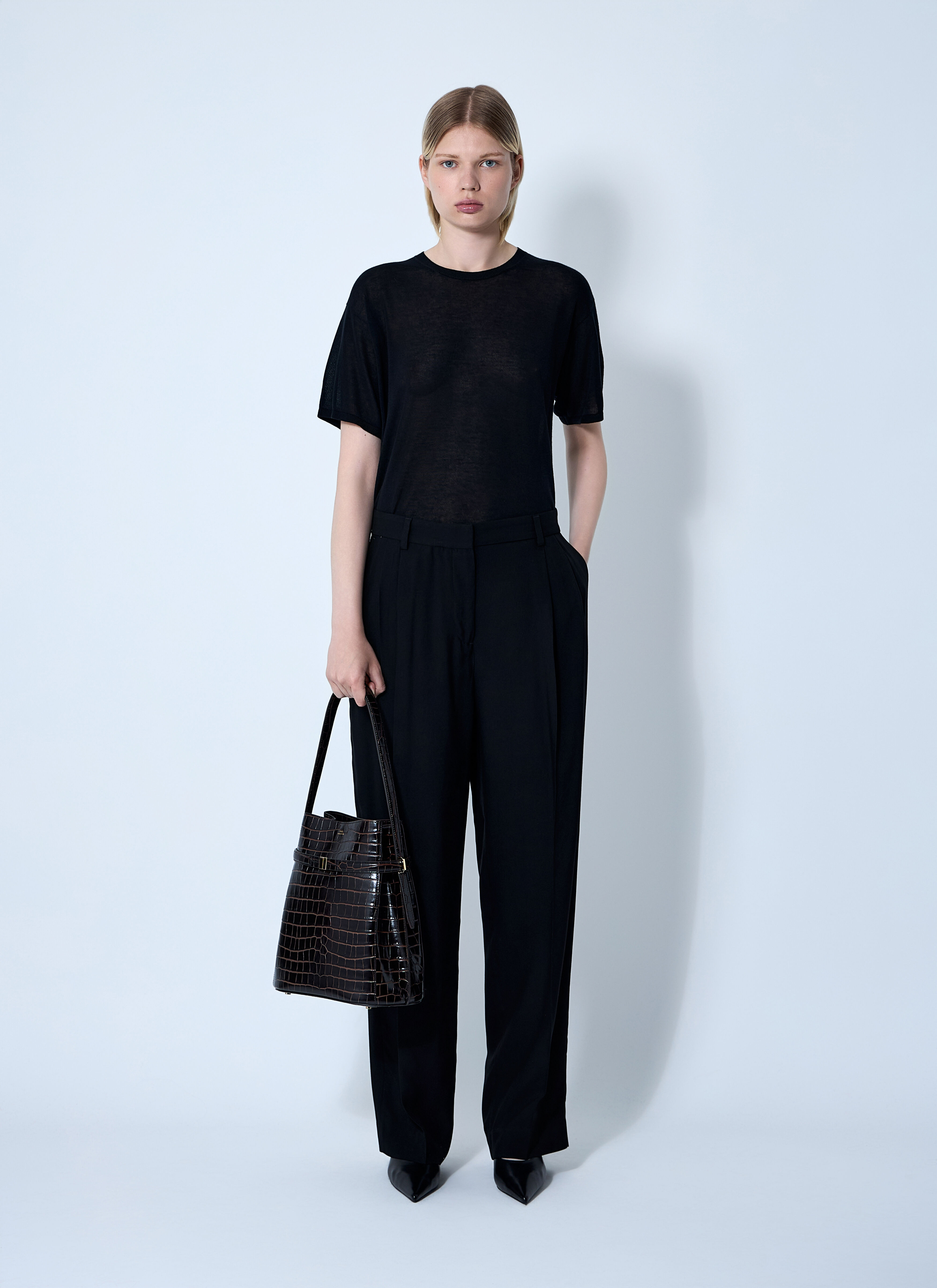 Double-Pleat Fluid Pants - 2