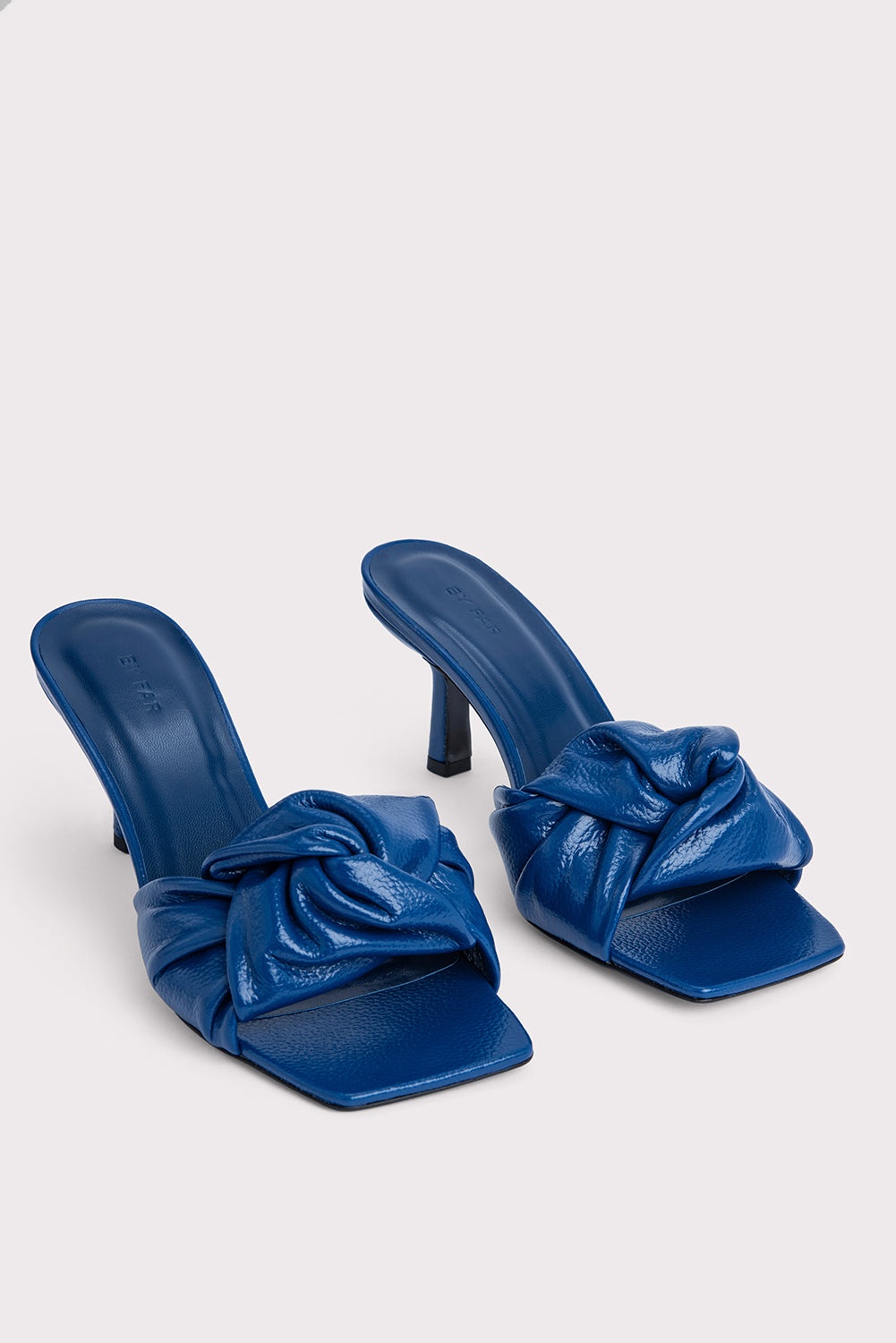 Lana Deep Blue Gloss Grained Leather - 3