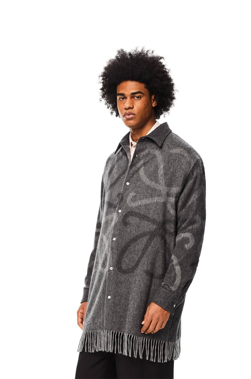 Anagram blanket shirt in wool and cashmere 3