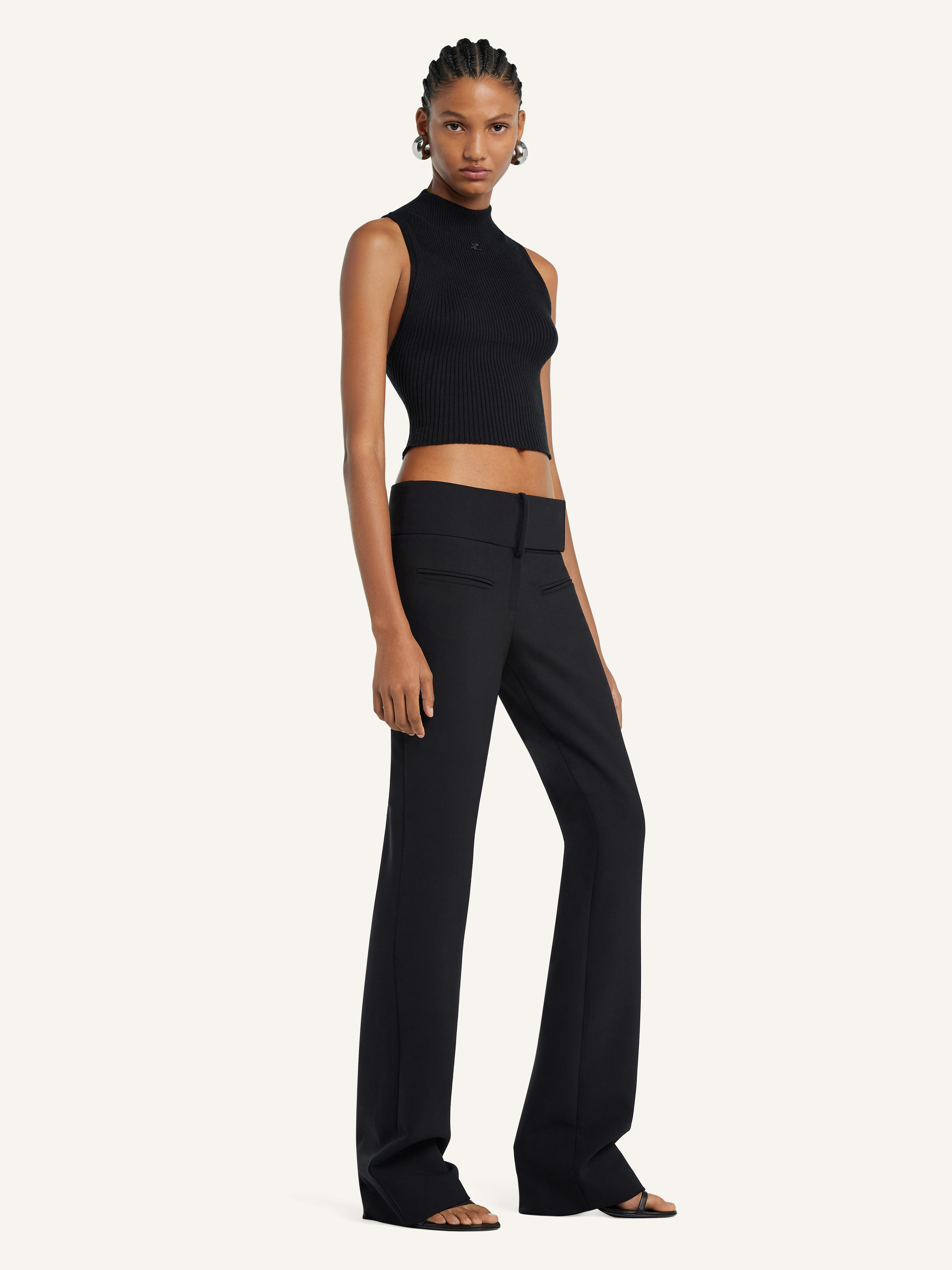 MOCKNECK LIGHT RIB CROPPED TOP - 3