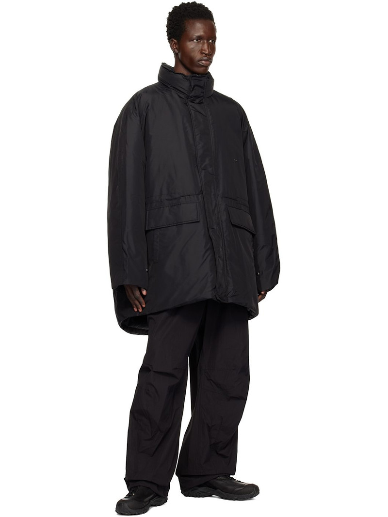 Wooyoungmi Black Funnel Neck Down Jacket outlook