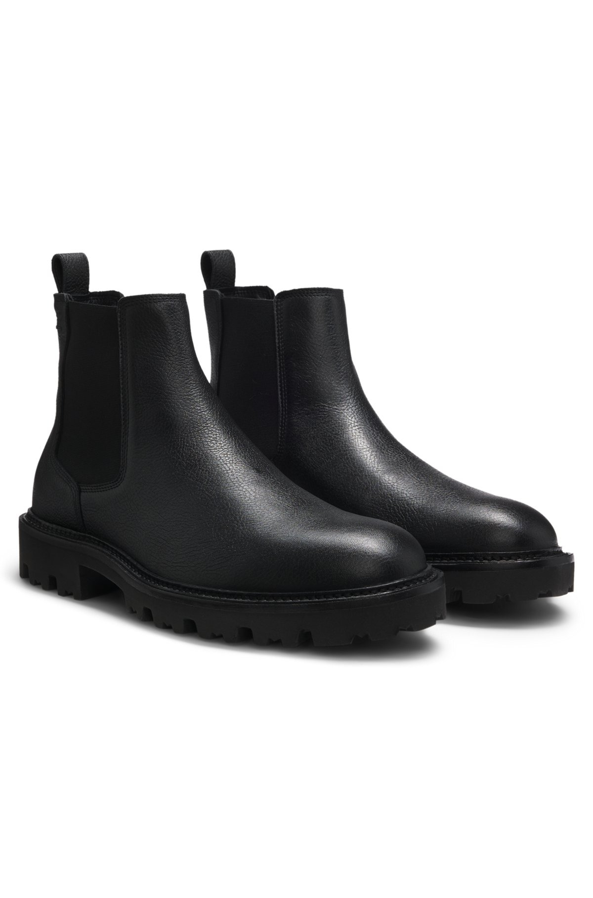 CHELSEA BOOTS IN GRAINED LEATHER WITH LUG SOLE - 2