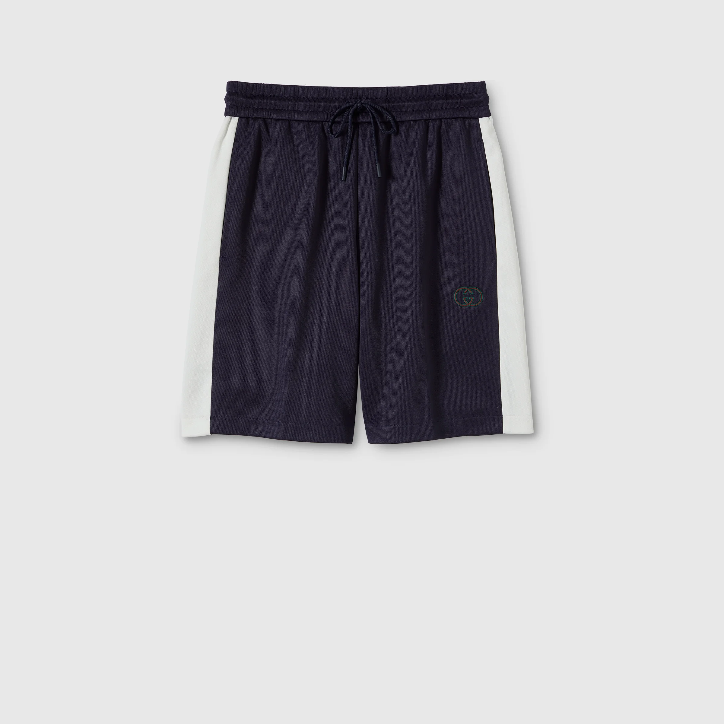 Technical jersey shorts with embroidery - 1