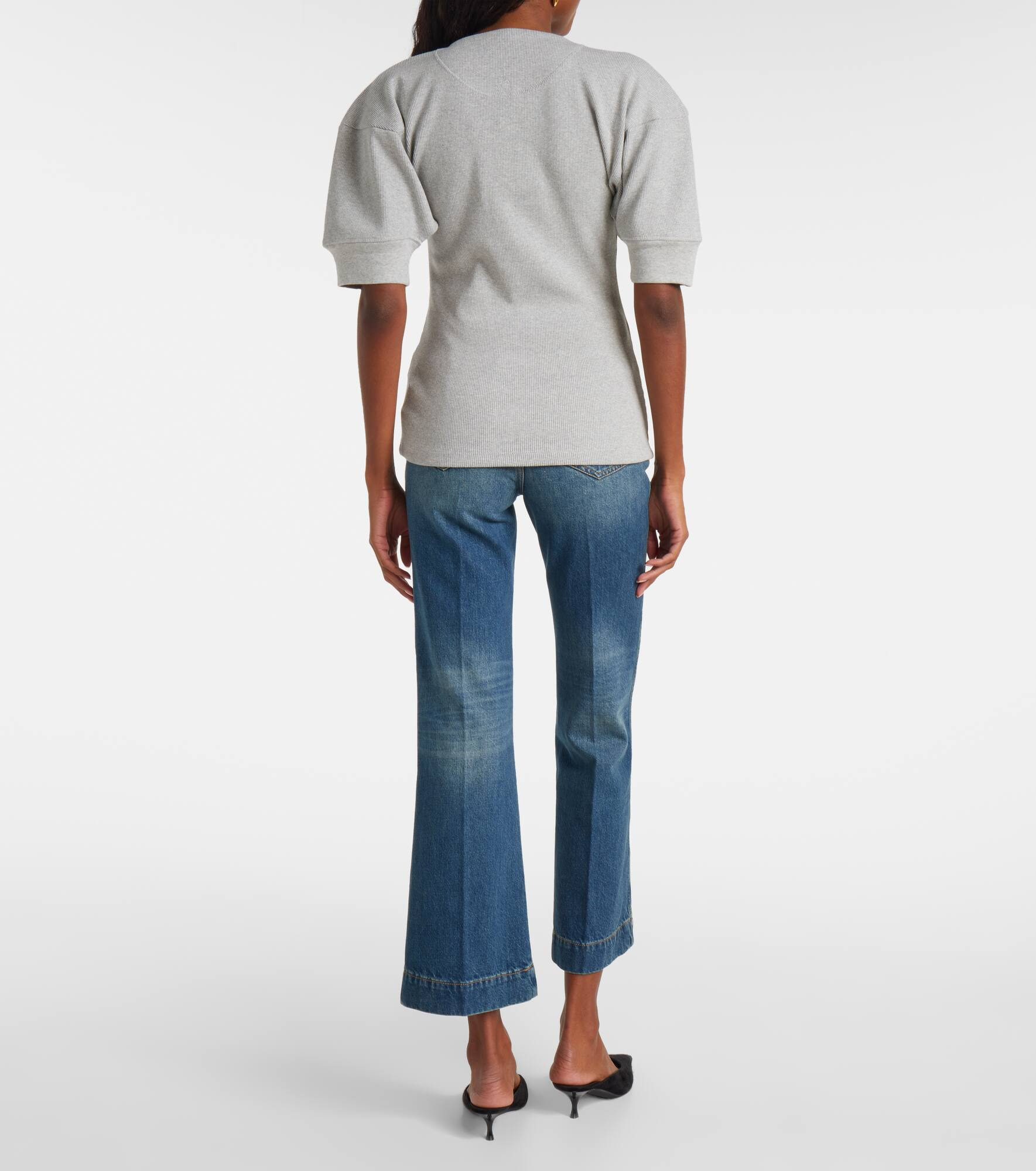 Cotton-blend Henley shirt - 3