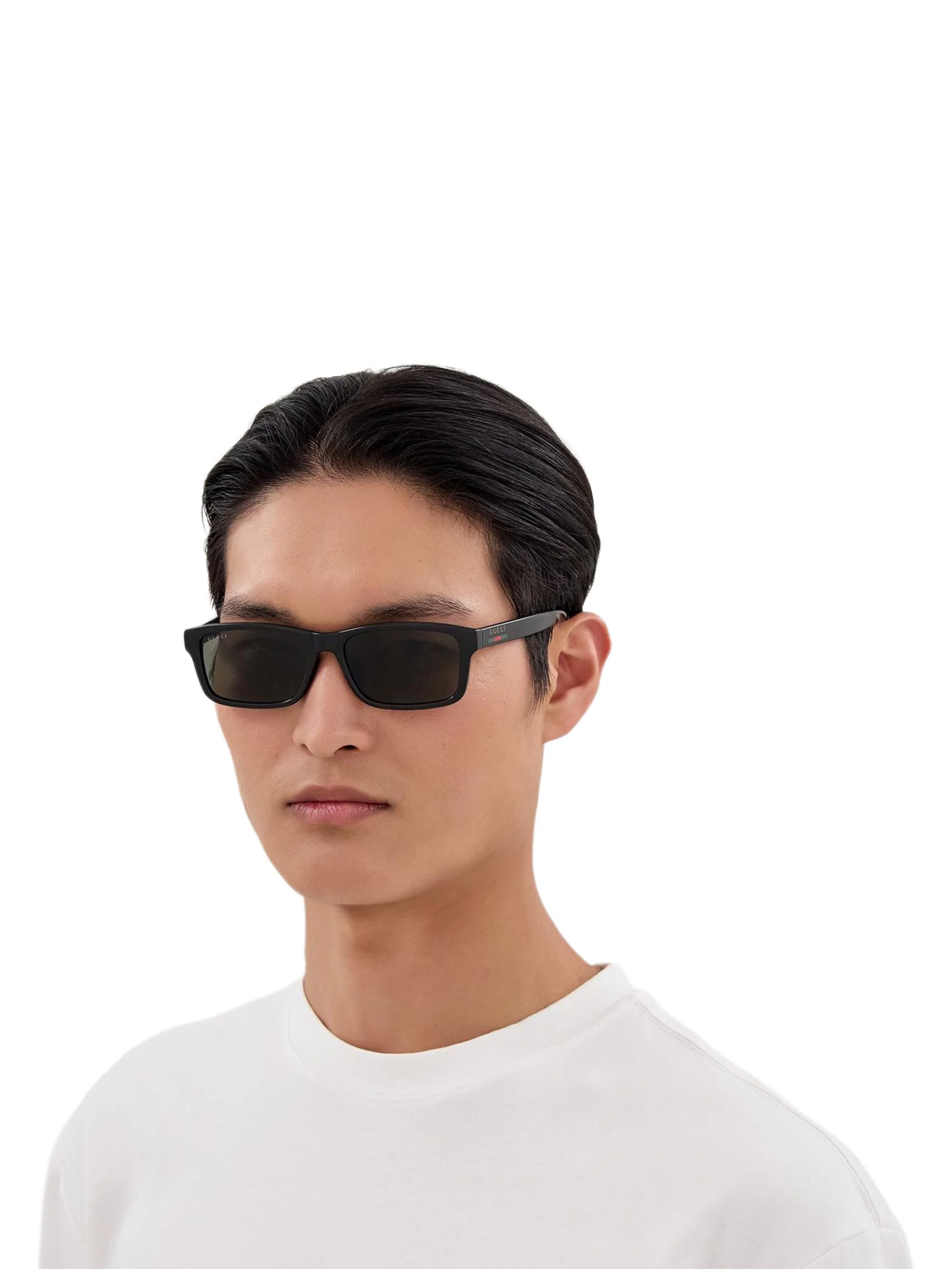Men's Lines 57MM Rectangular Sunglasses - Black - 1