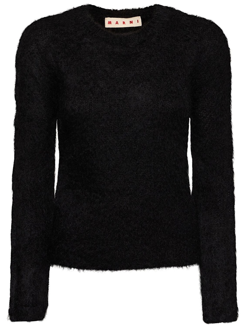 Mohair blend crewneck sweater - 1