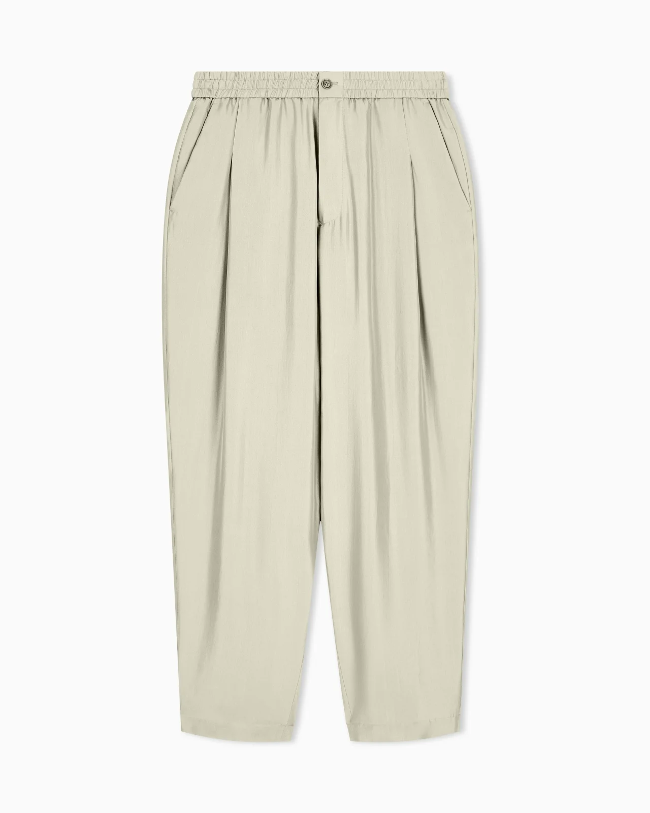 TROUSER REGULAR FIT SILK HABOTAI WITH CUPRO LINING - 1