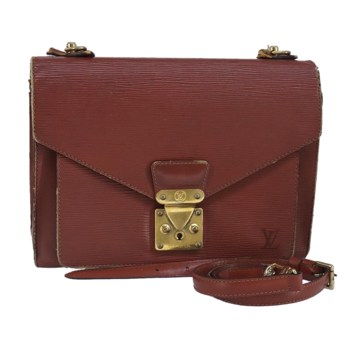 LOUIS VUITTON Epi Monceau 28 Hand Bag Brown M52123 - 1