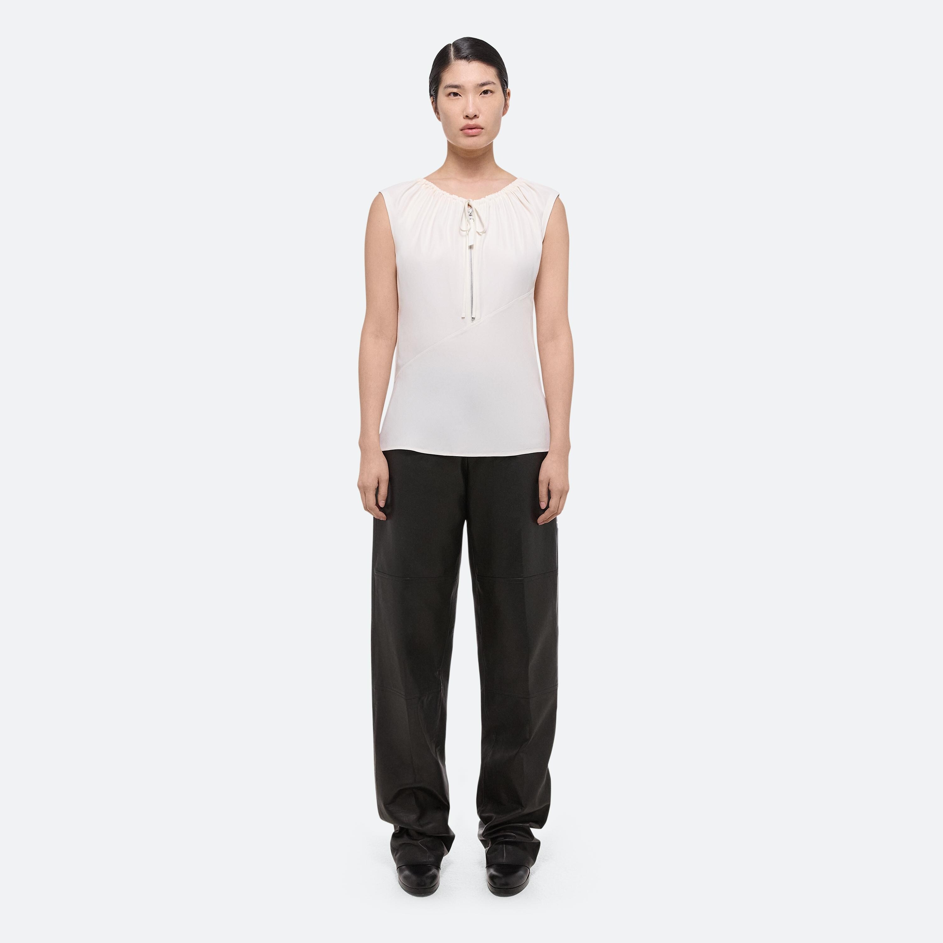 DRAWSTRING SLEEVELESS TOP - 3