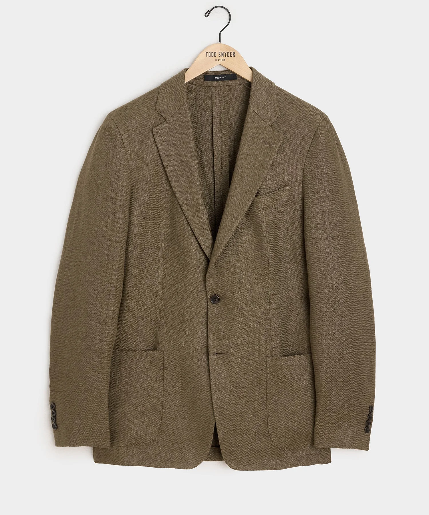 Italian Linen Herringbone Sport Coat - 1