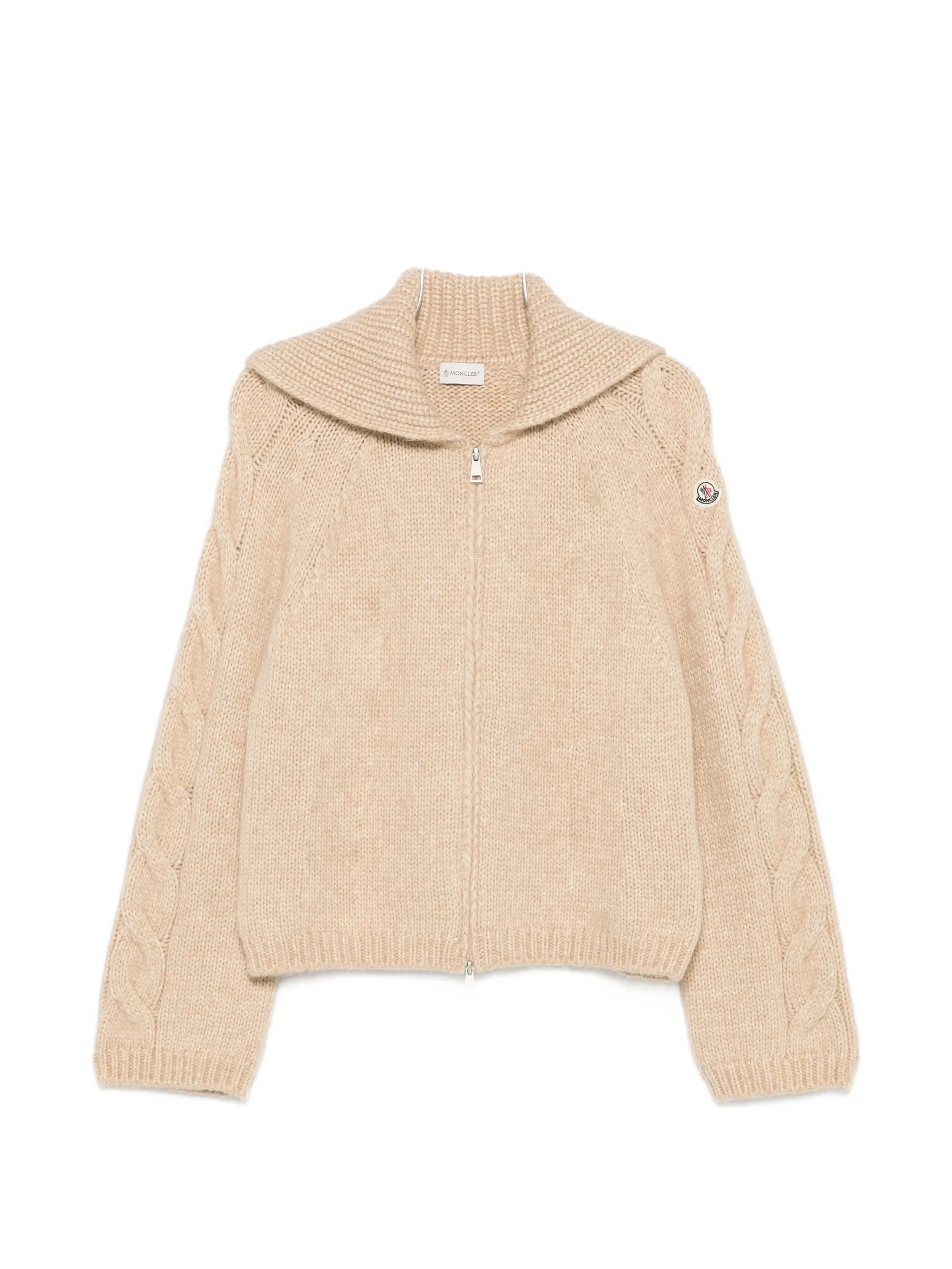 Moncler Cable-knit Zip-up Sweater - 1