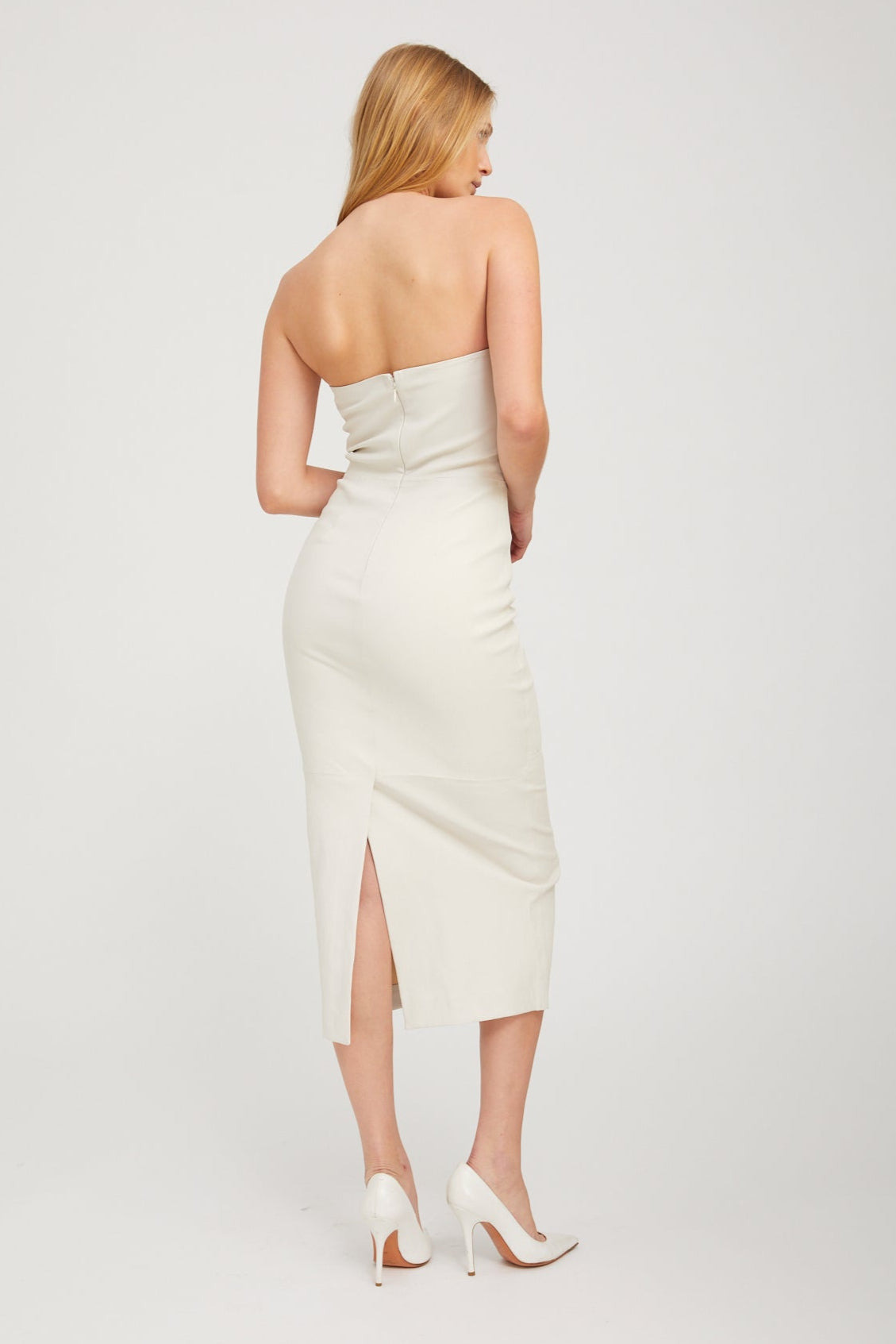 SHELL LEATHER TUBE DRESS - 3