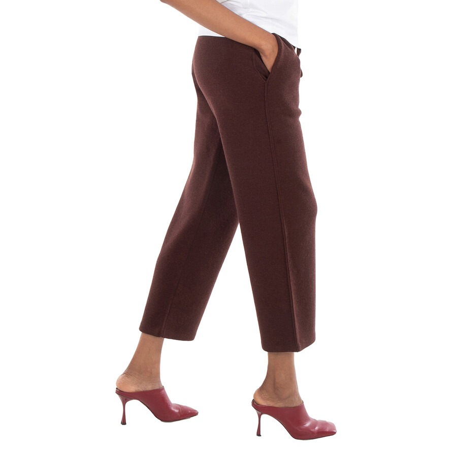 Burberry Wide Leg Pinstrip Wool Trousers, Size X-Small - 3