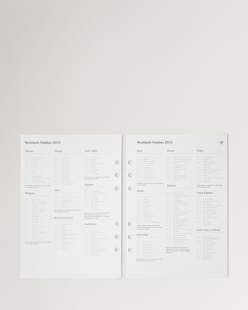 Mulberry 2025 Planner Diary Insert
White Paper outlook