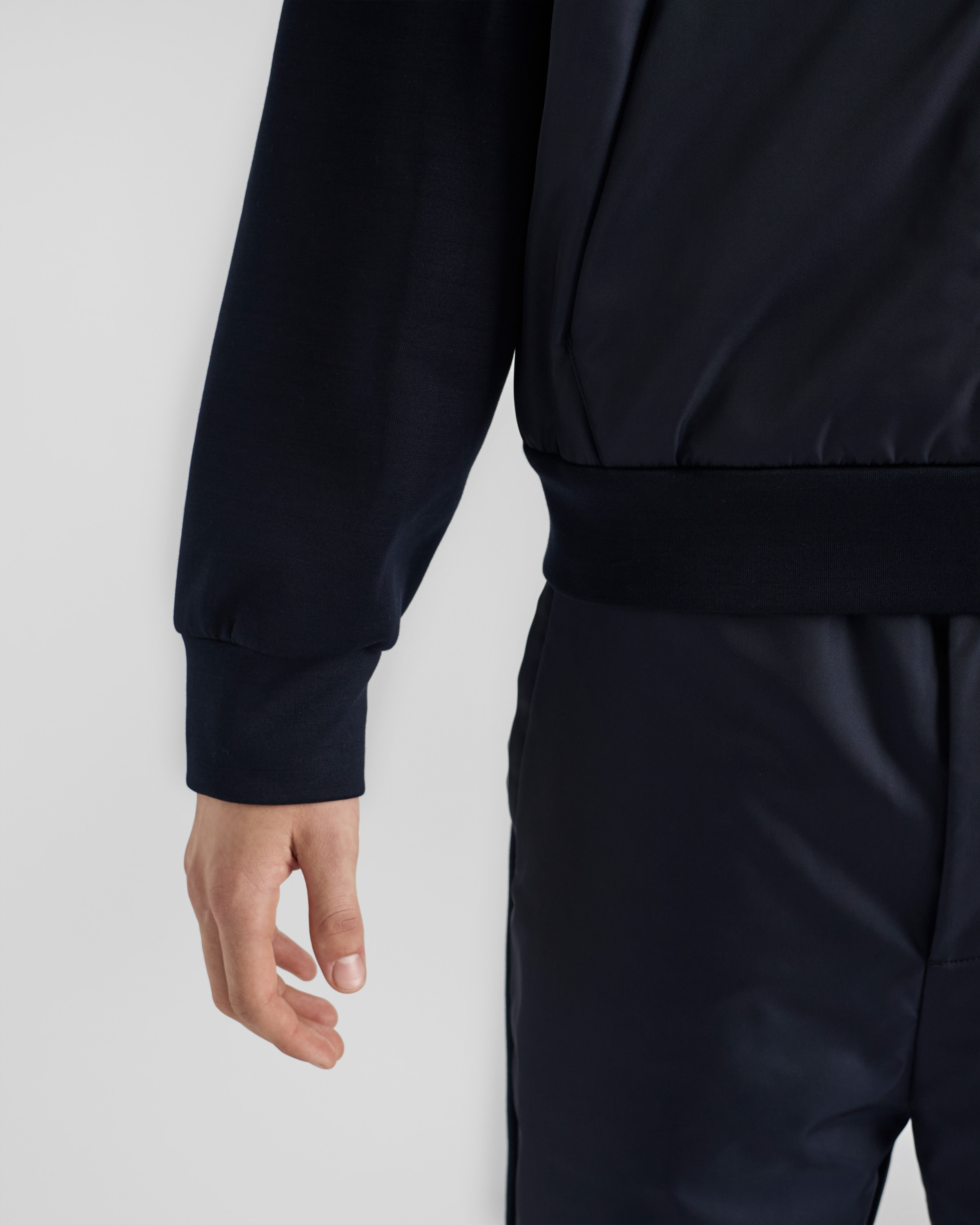 Technical cotton and Re-Nylon hoodie - 6