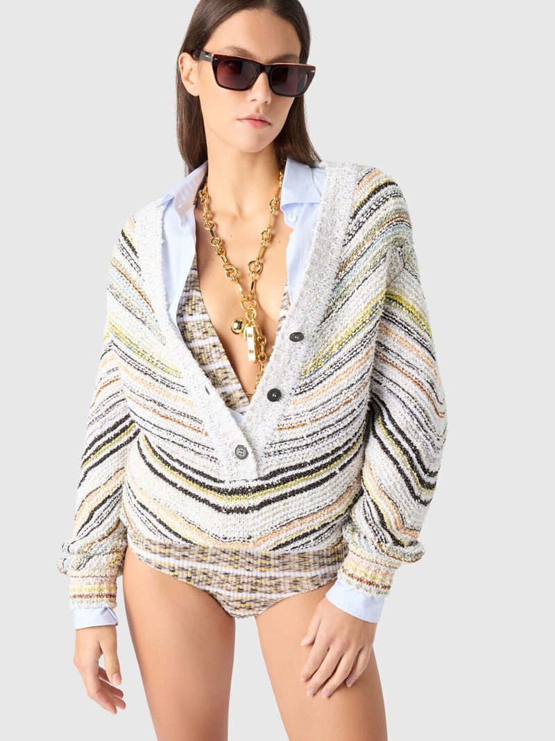 Oversized long-sleeved jumper with buttons 3