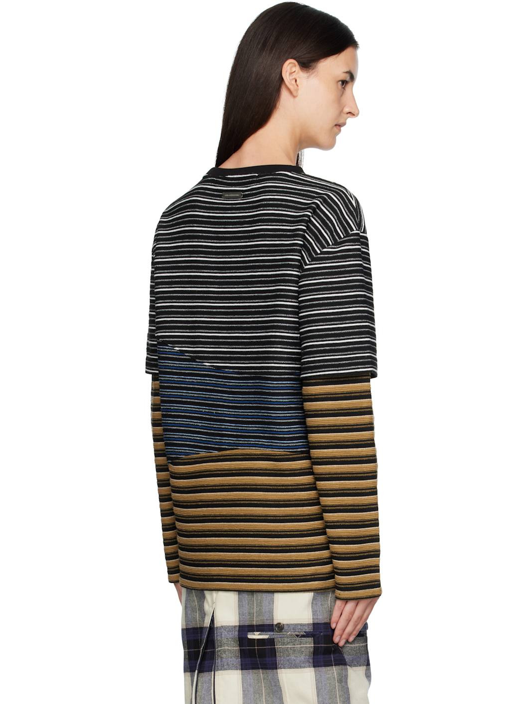 Multicolor Stripe Layered T-shirt - 3