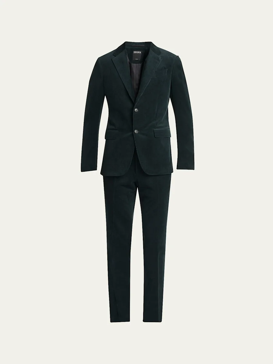 Men's Corduroy Two-Piece Suit - 1
