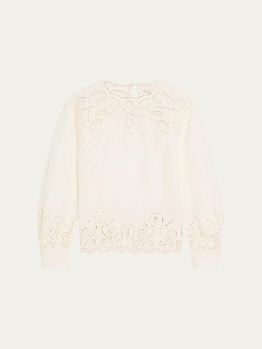 Wendlyn Embroidered Long-Sleeve Top - 1