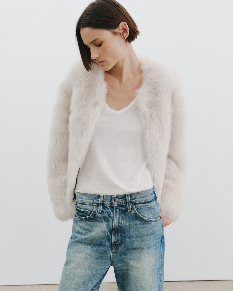 NILI LOTAN ELAN SHEARLING JACKET outlook