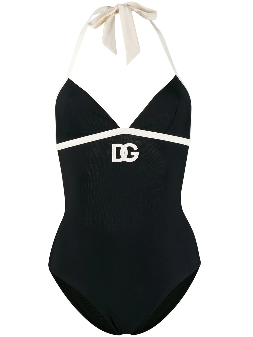 embroidered DG logo swimsuit - 1