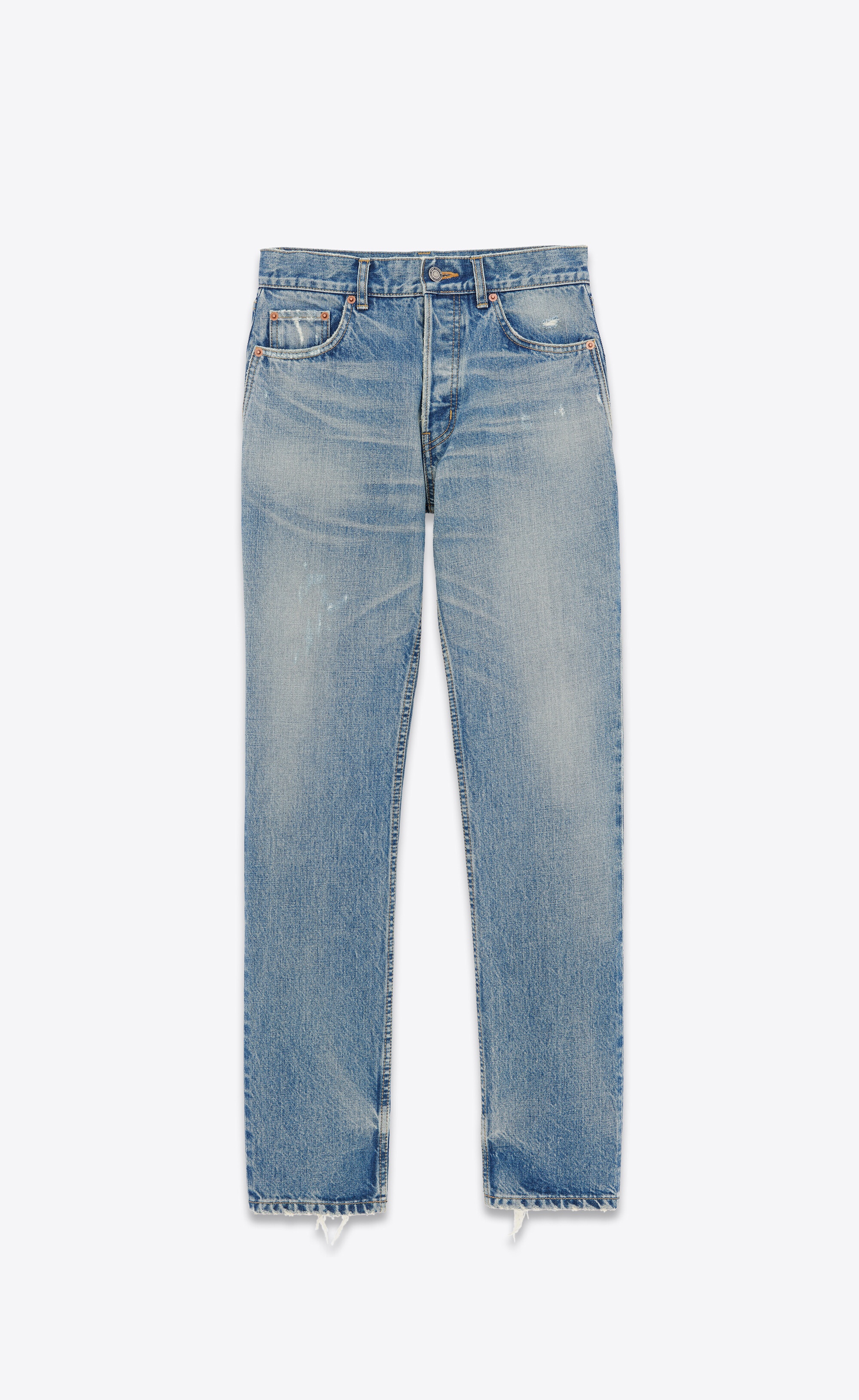 straight-leg jeans in charlotte blue denim - 1