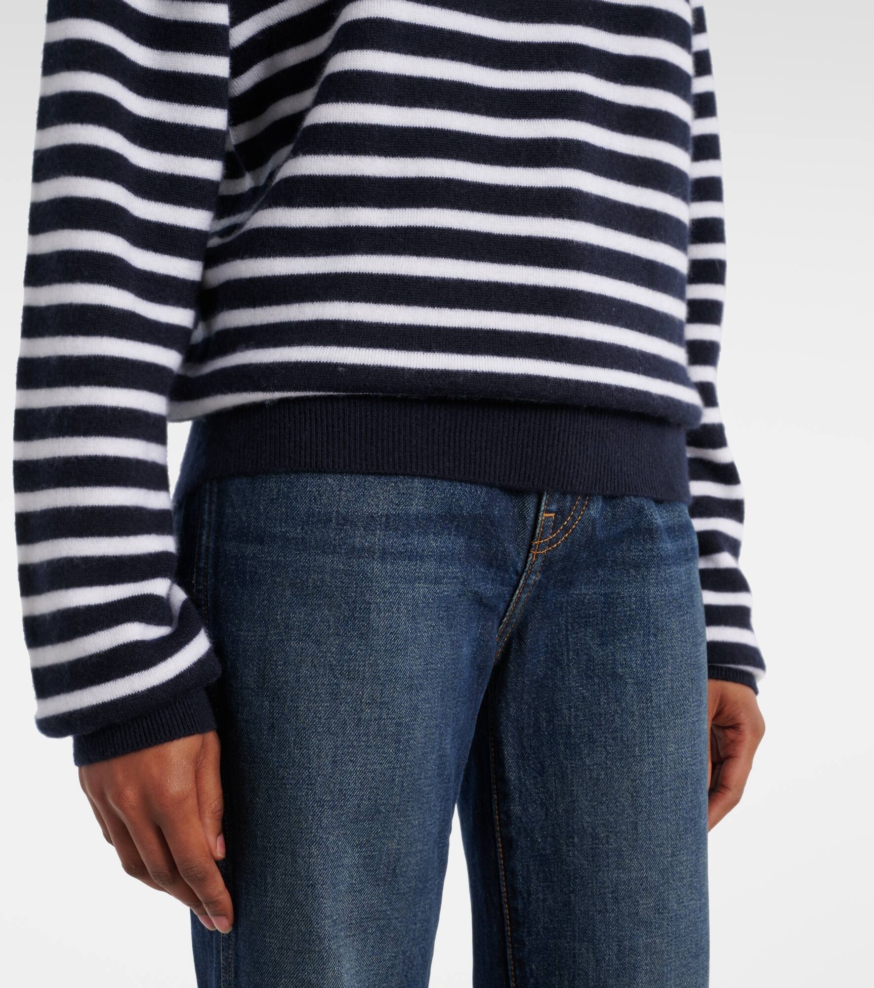 Viola striped cashmere-blend sweater - 5