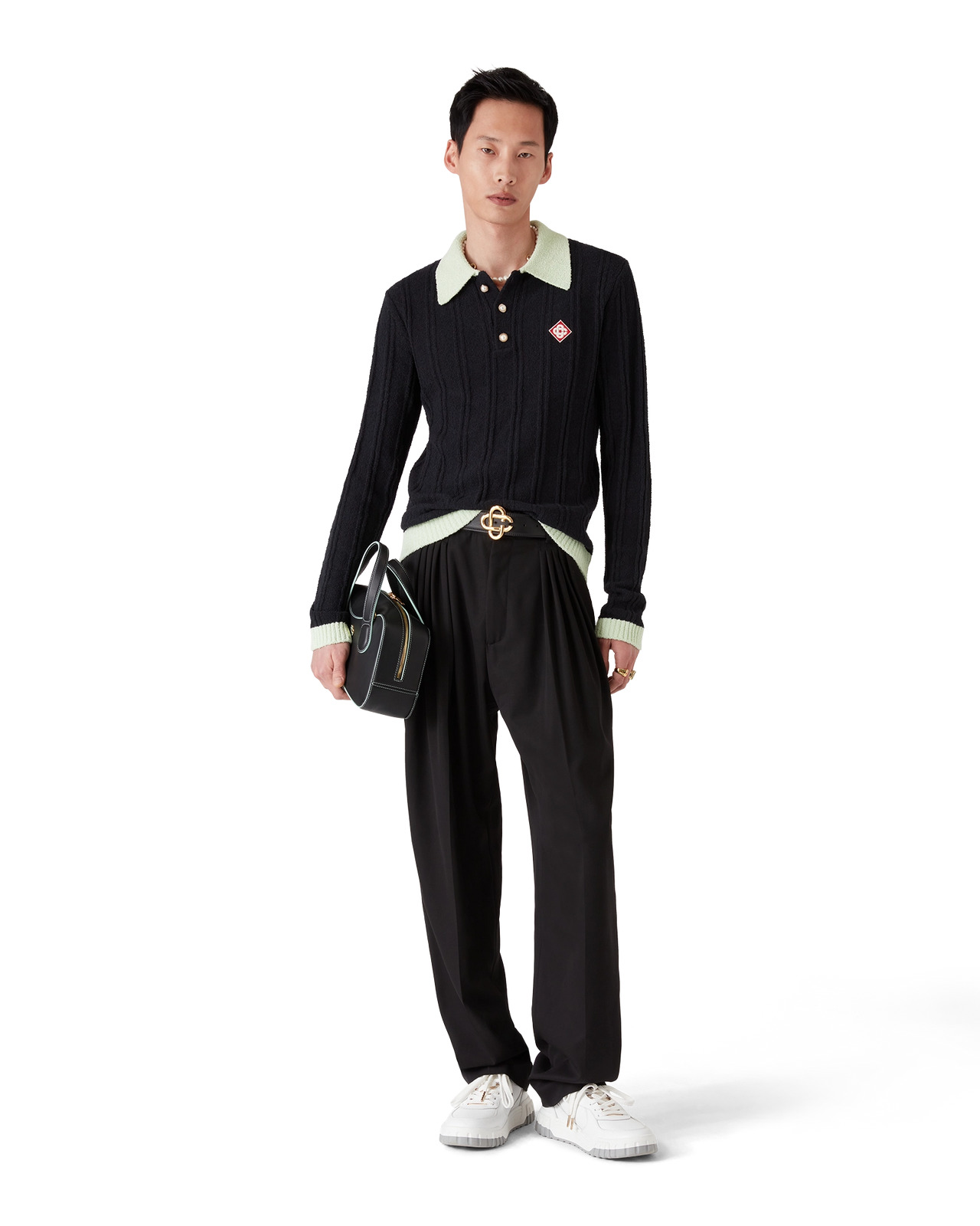 Boucle Long Sleeve Polo Shirt | Casablanca Paris - 2