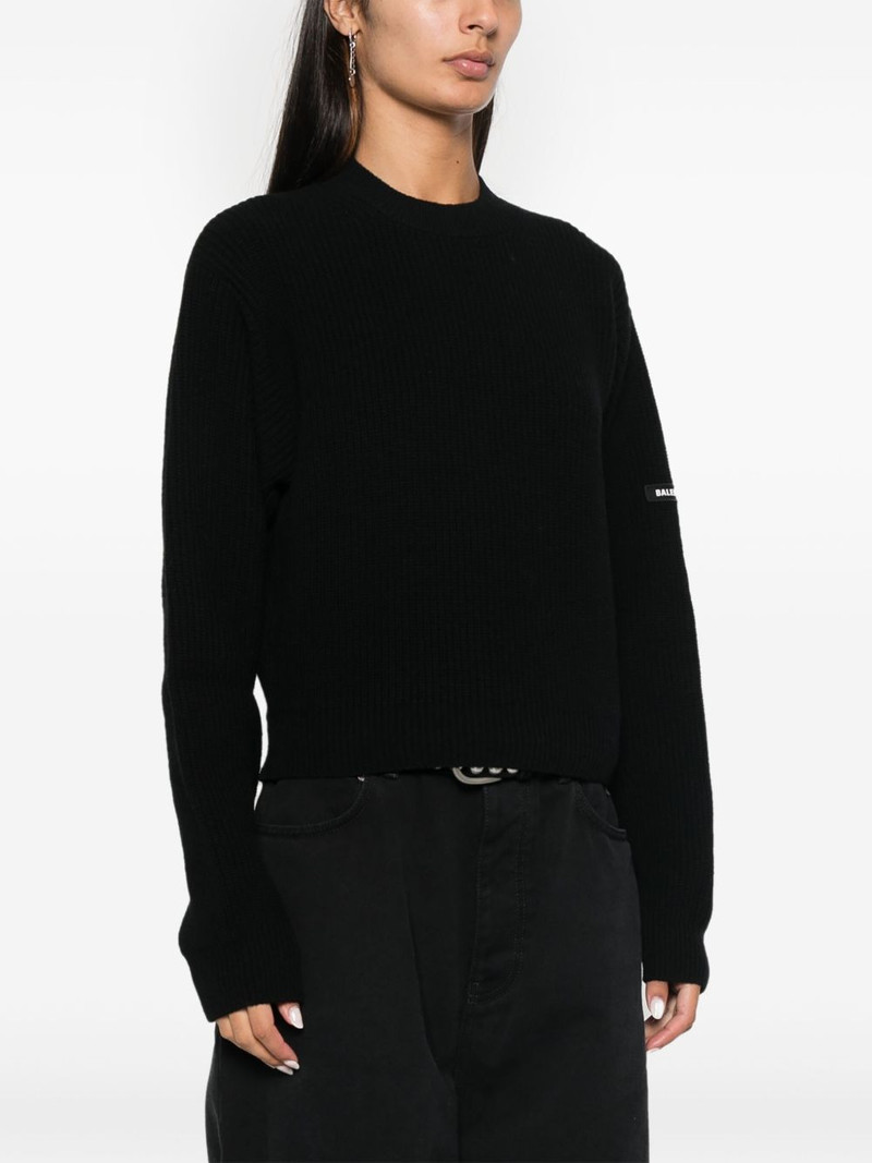 BALENCIAGA patch cropped sweater outlook