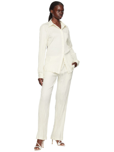 Helmut Lang Off-White Crushed Lounge Pants outlook