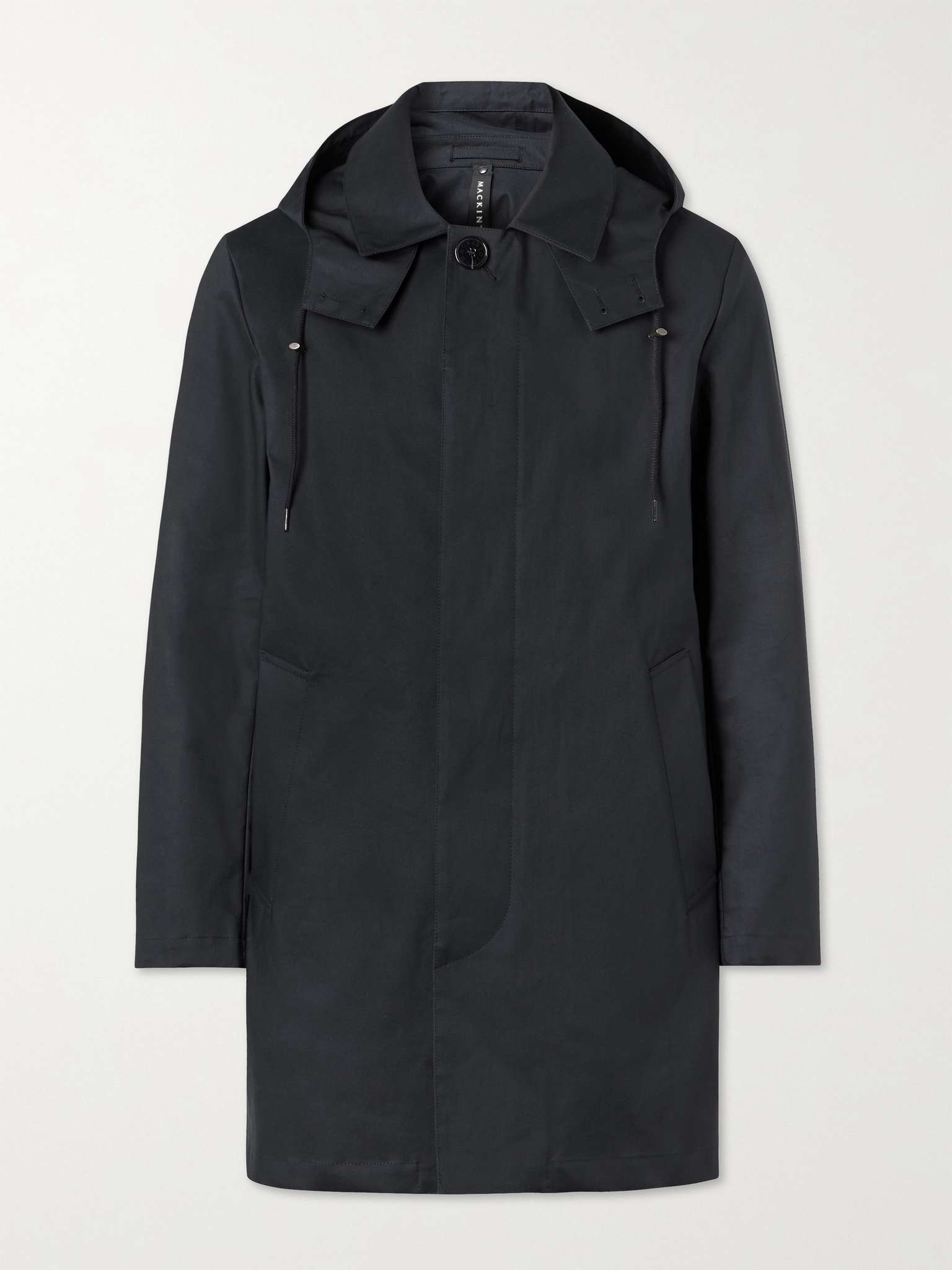 Cambridge Bonded Cotton Hooded Trench Coat - 1