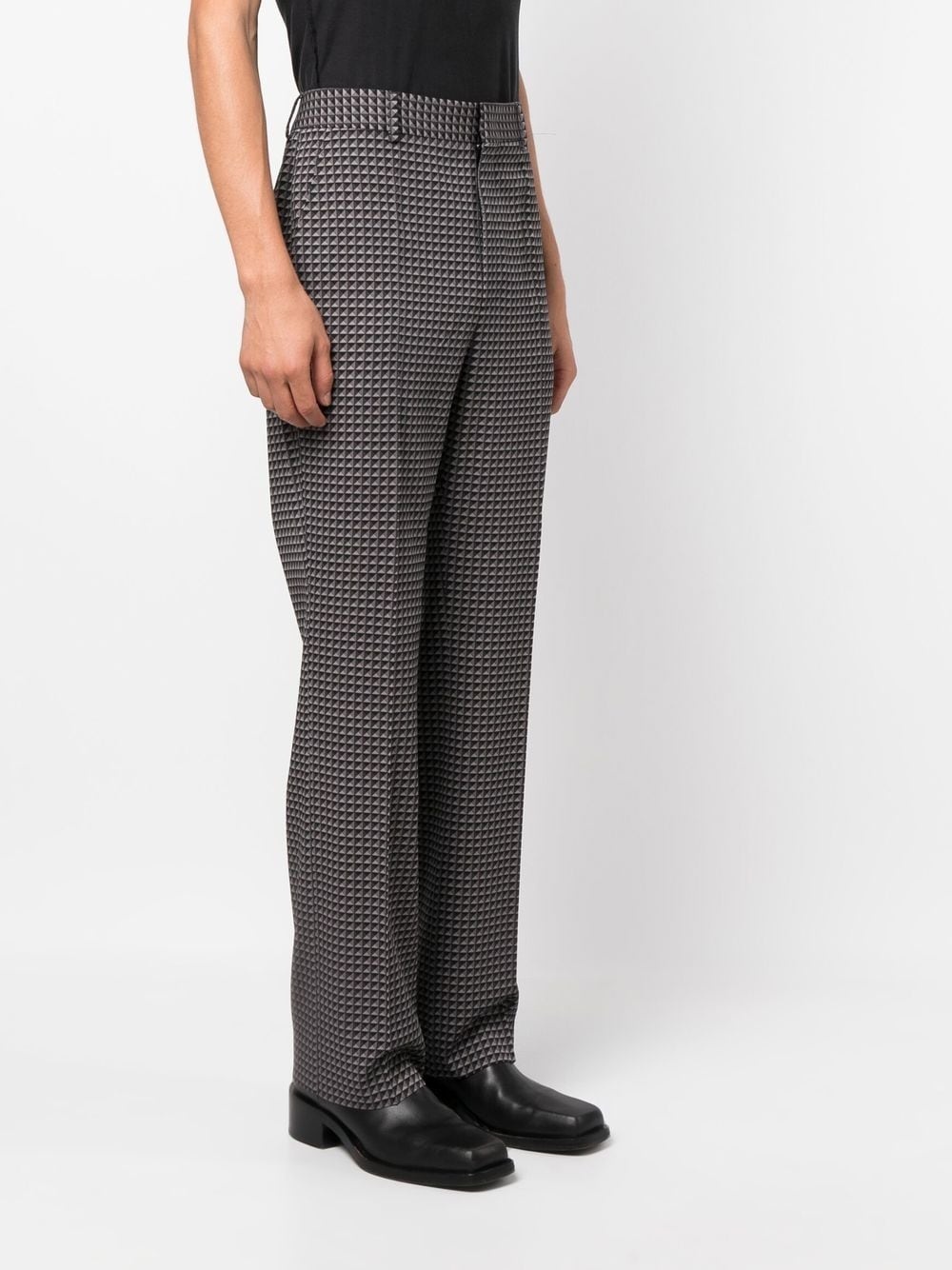 Ministud pattern tailored trousers - 3