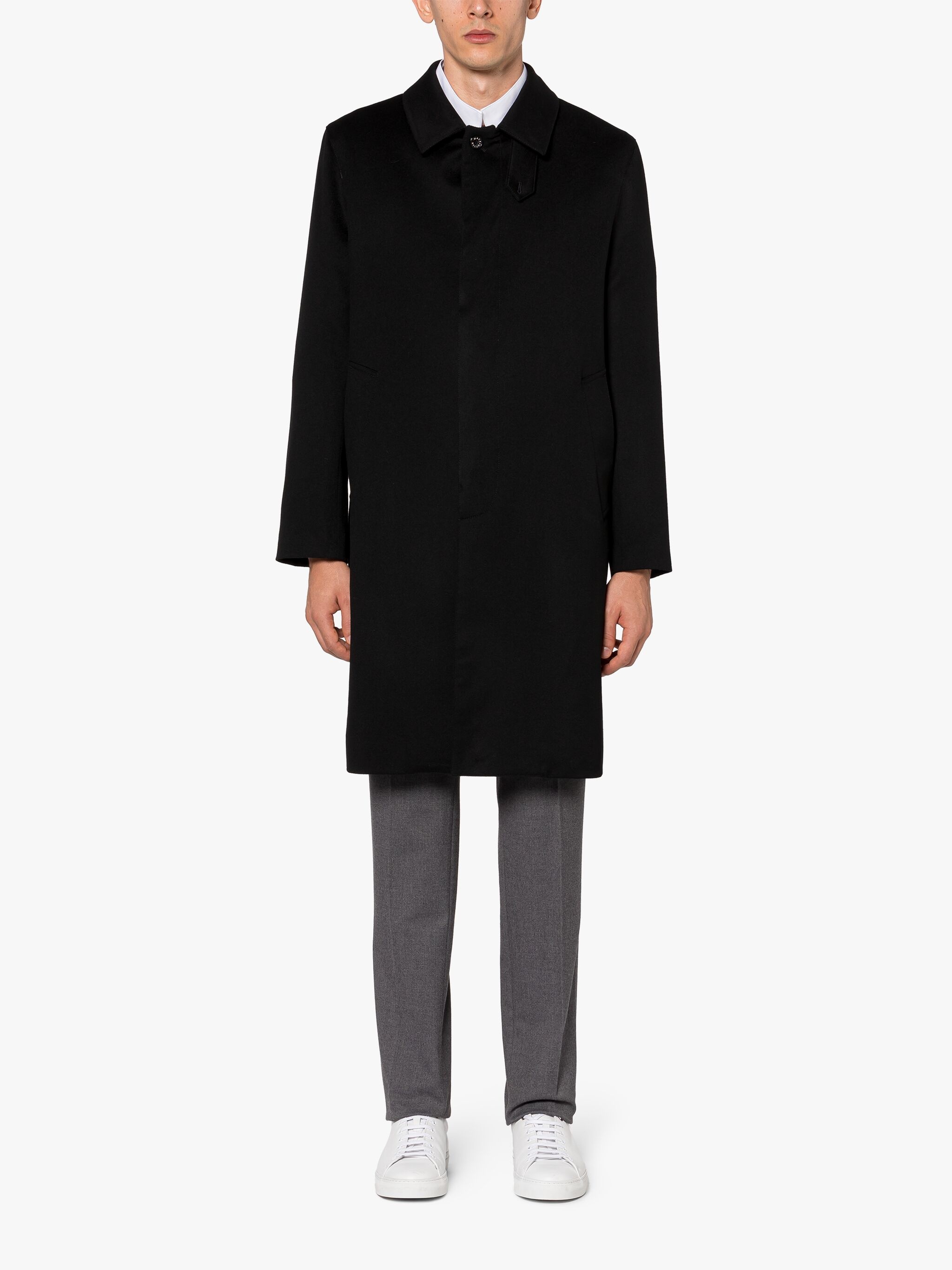 DUNKELD BLACK RAIN SYSTEM WOOL 3/4 COAT - 3