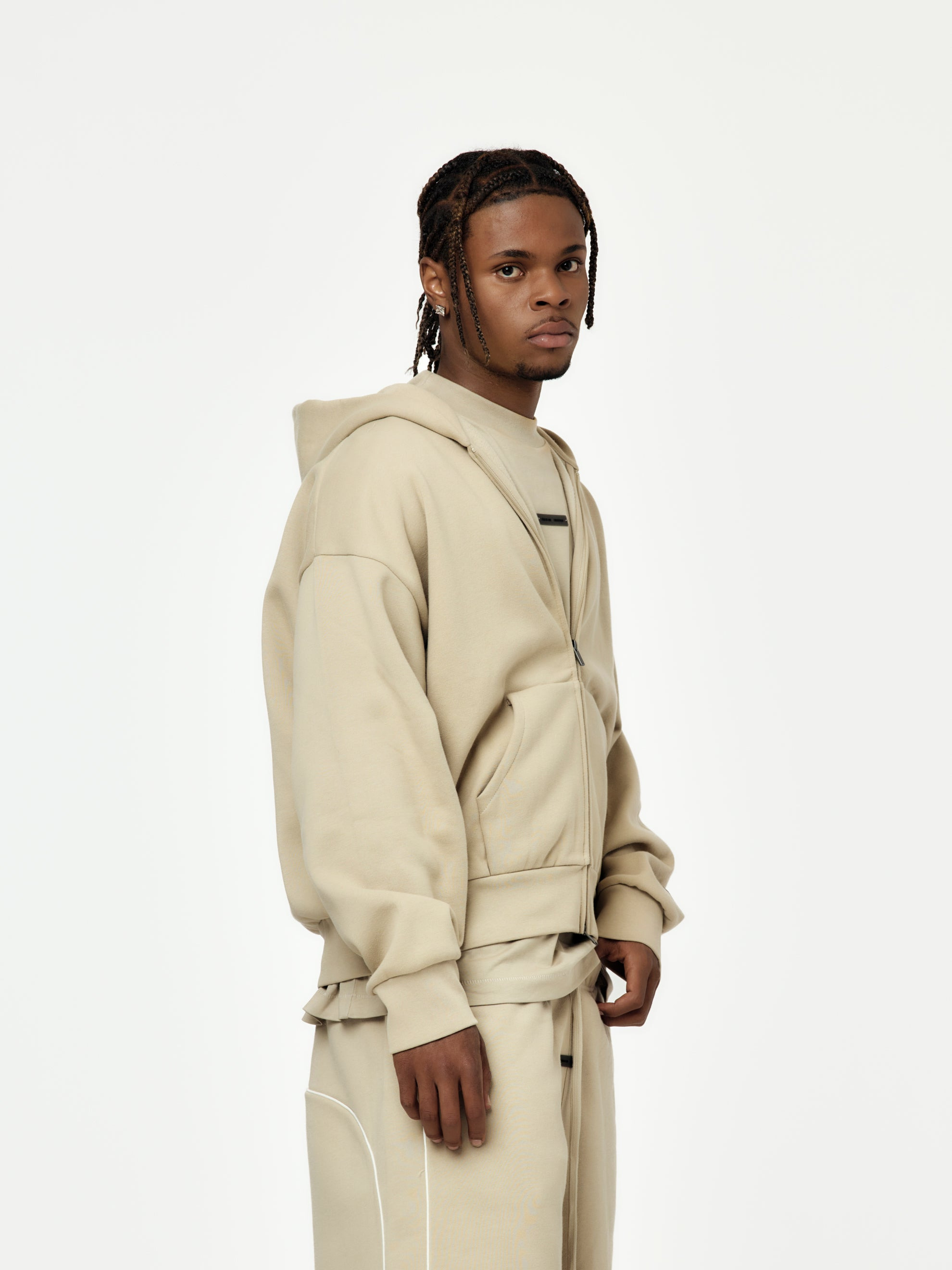 CLASSIC FIT FLEECE ZIP UP (TIMBER) - 2