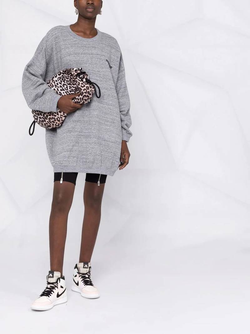 DSQUARED2 logo-print sweater dress outlook