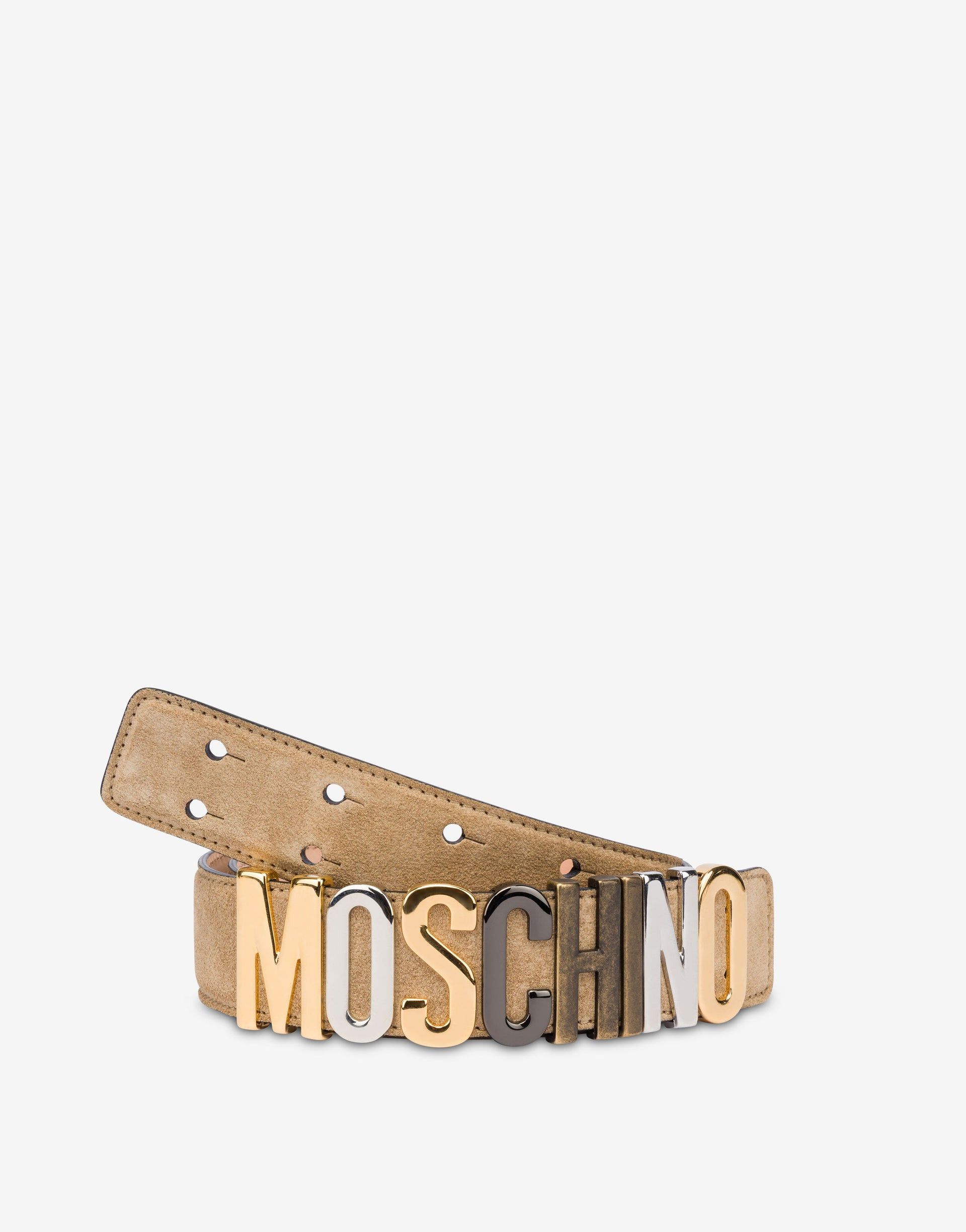 SUEDE MIXED LETTERING LOGO BELT - 2
