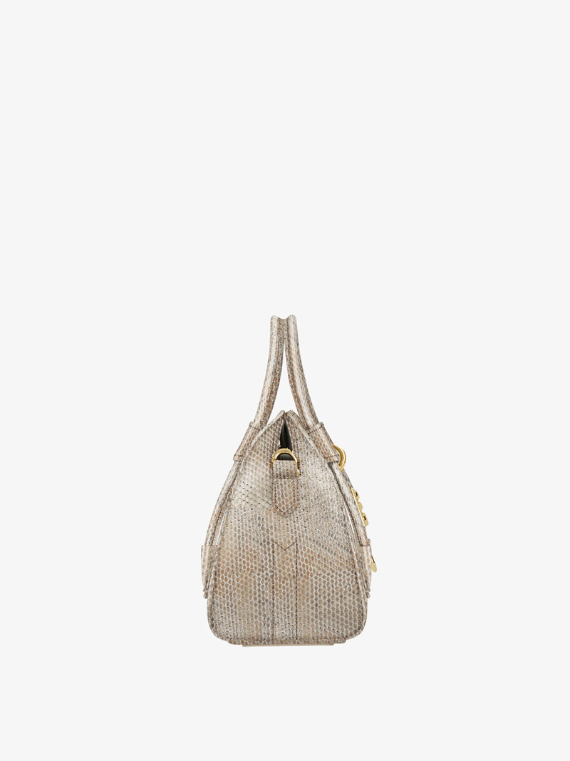 MINI ANTIGONA LOCK BAG IN IRIDESCENT PYTHON 3