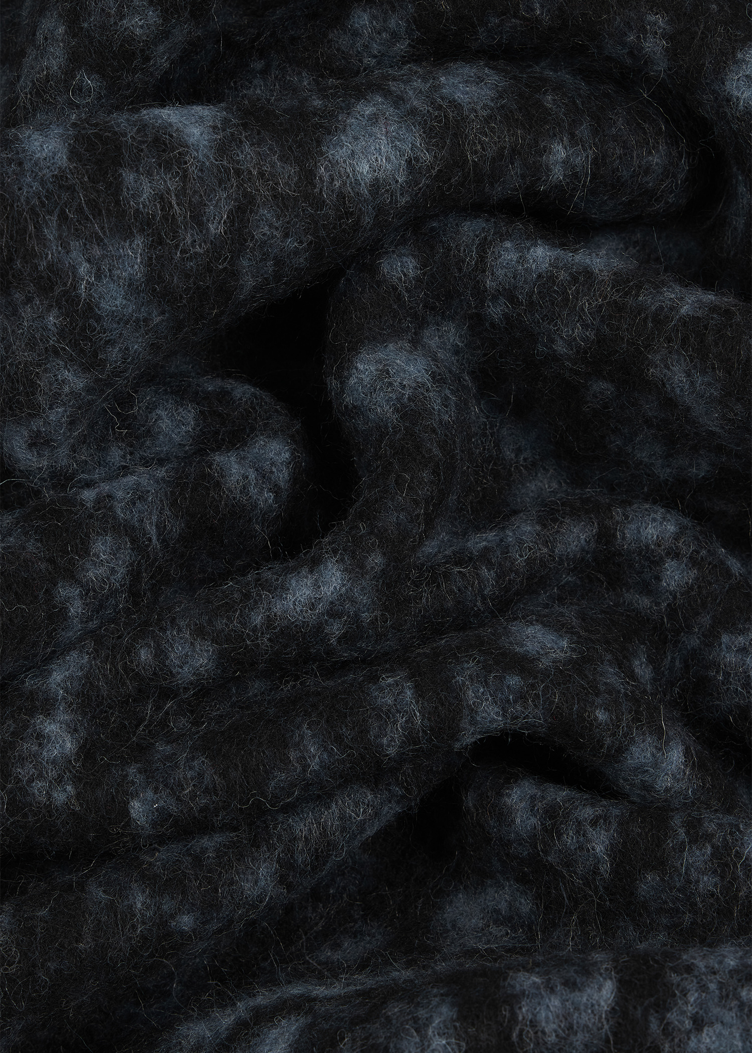 Navy Tonal Leopard Scarf - 4