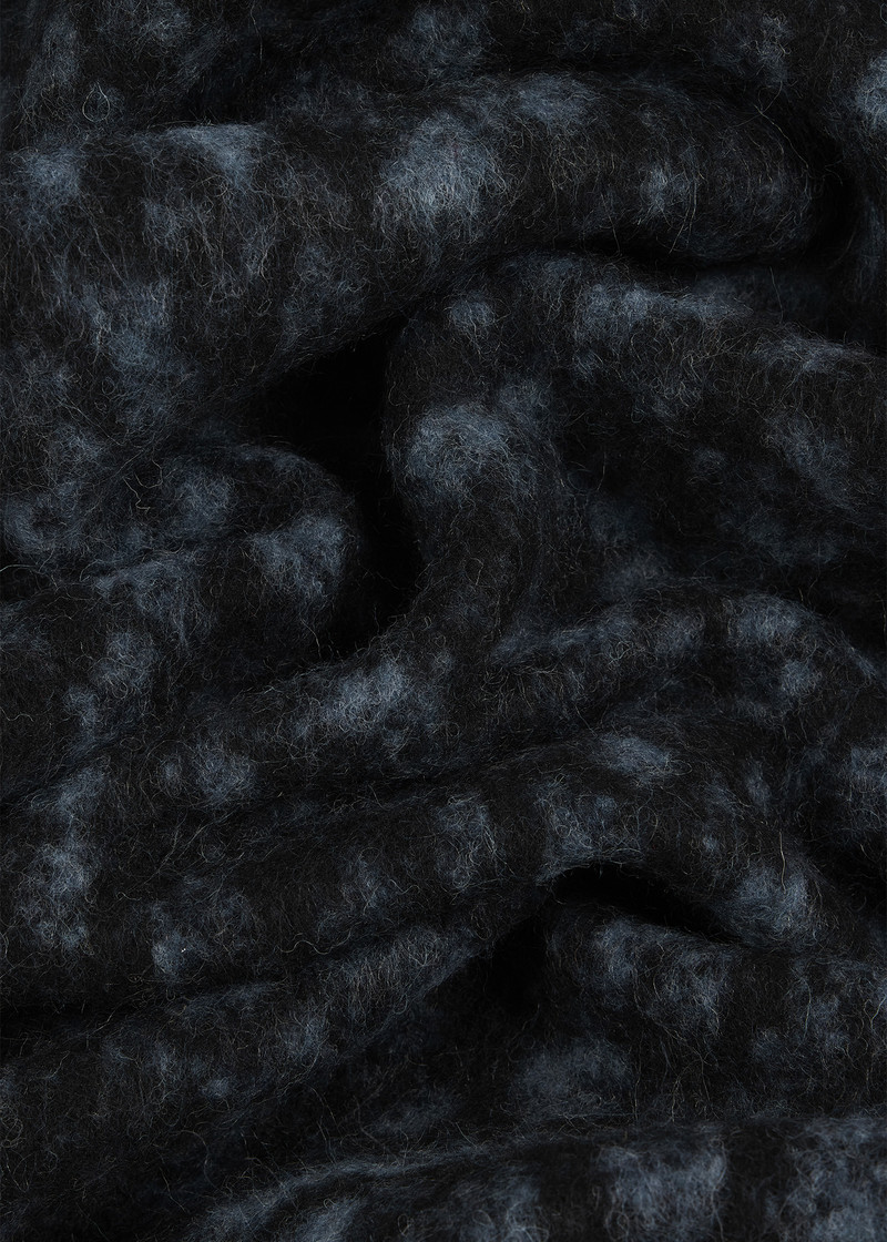 Navy Tonal Leopard Scarf 4