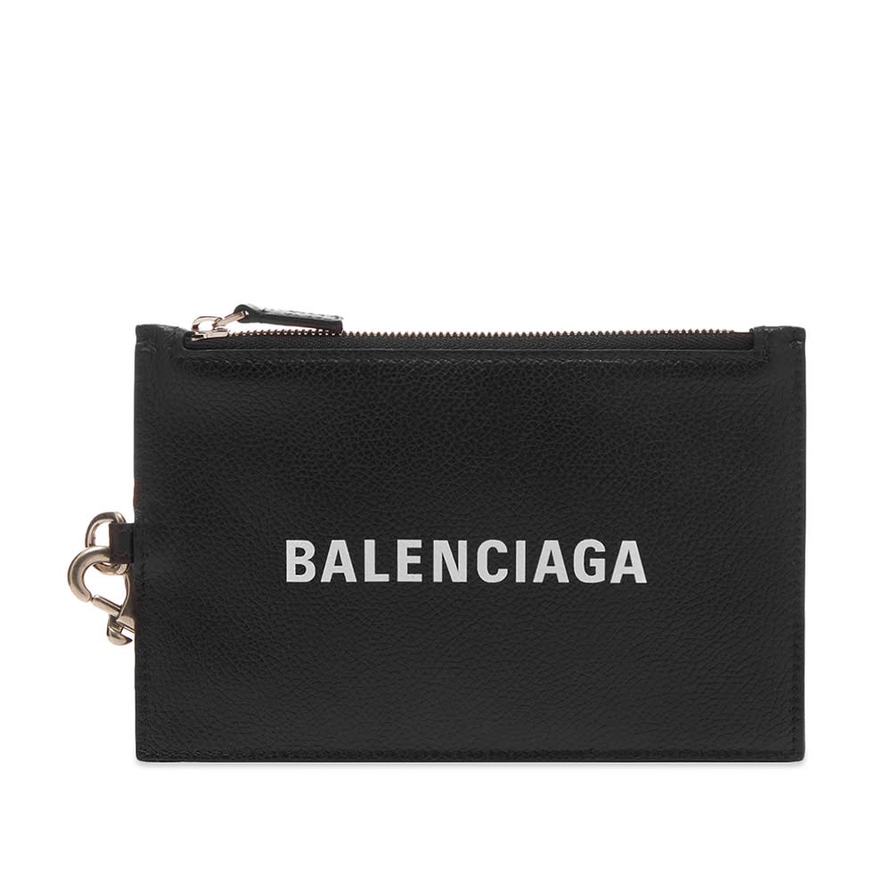 Balenciaga Logo Leather Passport Holder Lanyard - 1